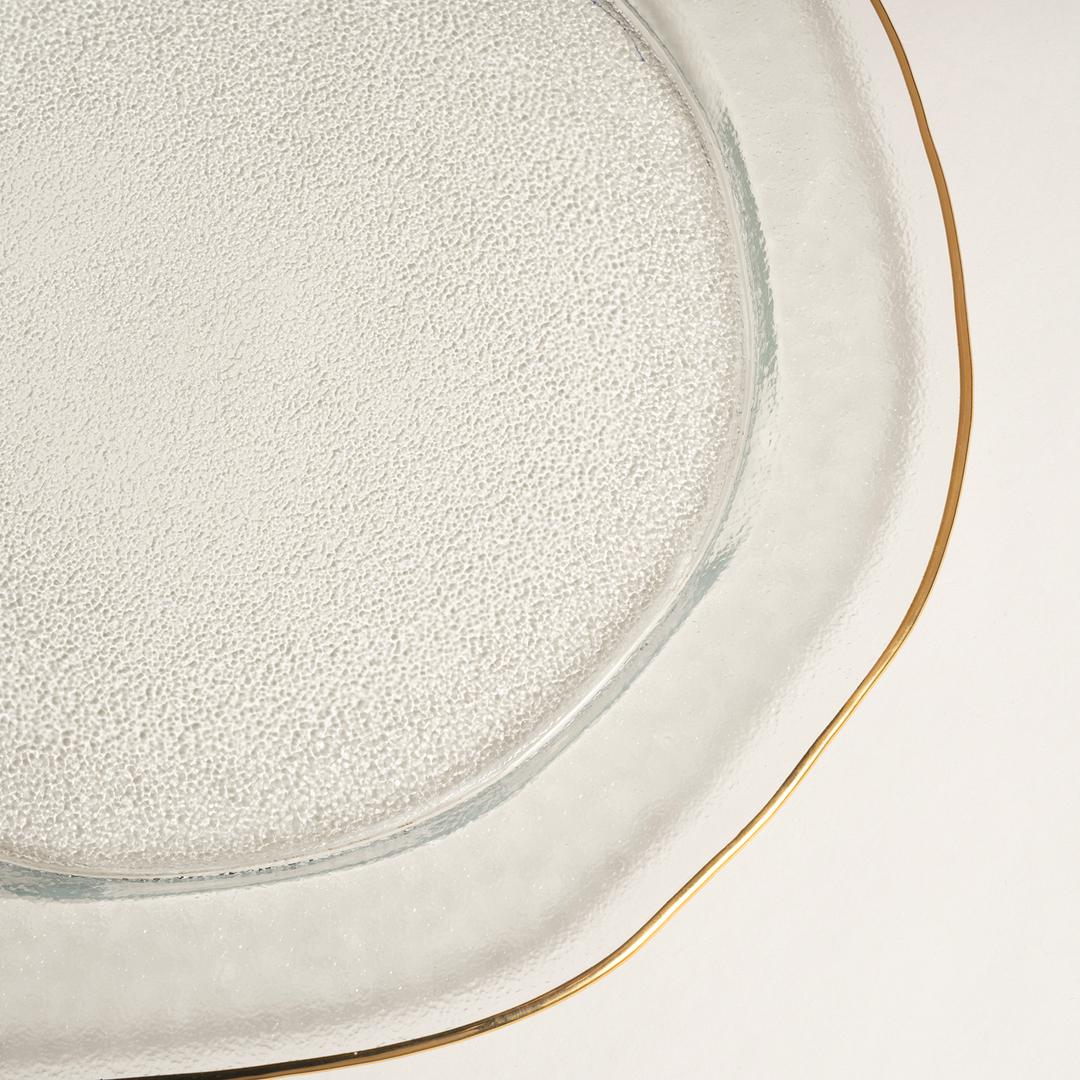 Balat Cam Supla 33x33x2,5 Cm Şeffaf - Altın