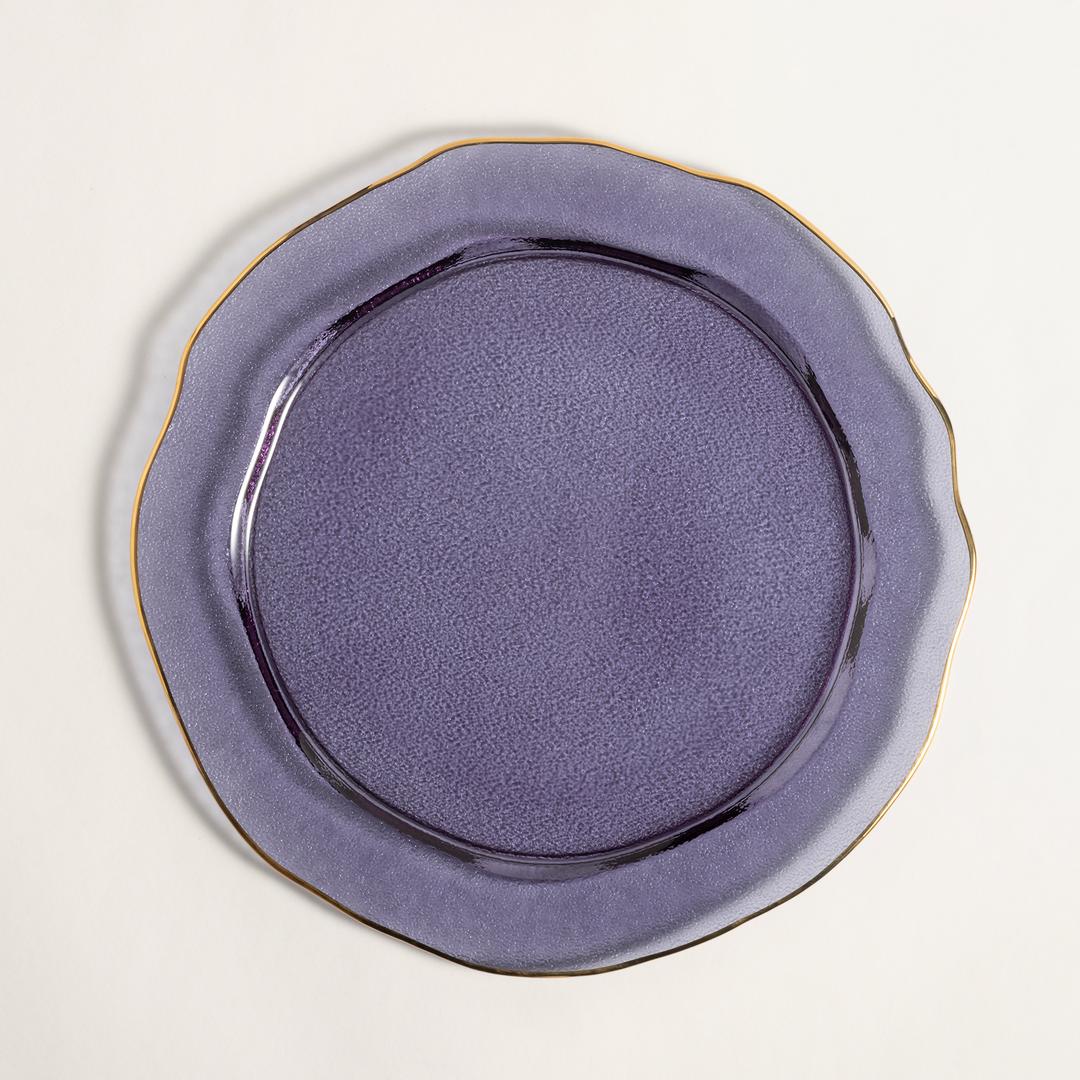 Balat Cam Supla 33x33x2,5 Cm Lacıvert - Altın