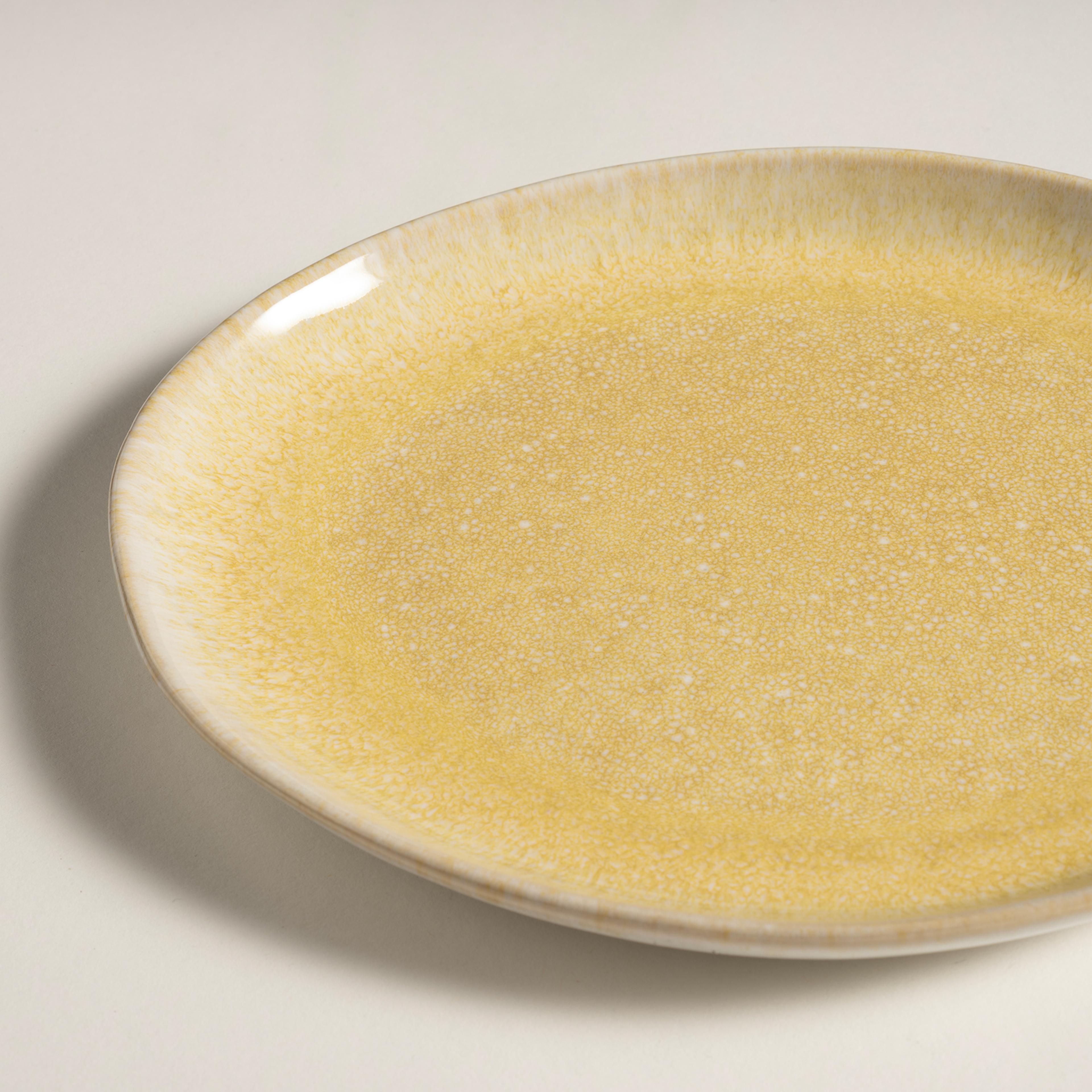 Fonte Stoneware Pasta Tabağı 22x17.4x2.5 Cm Sarı