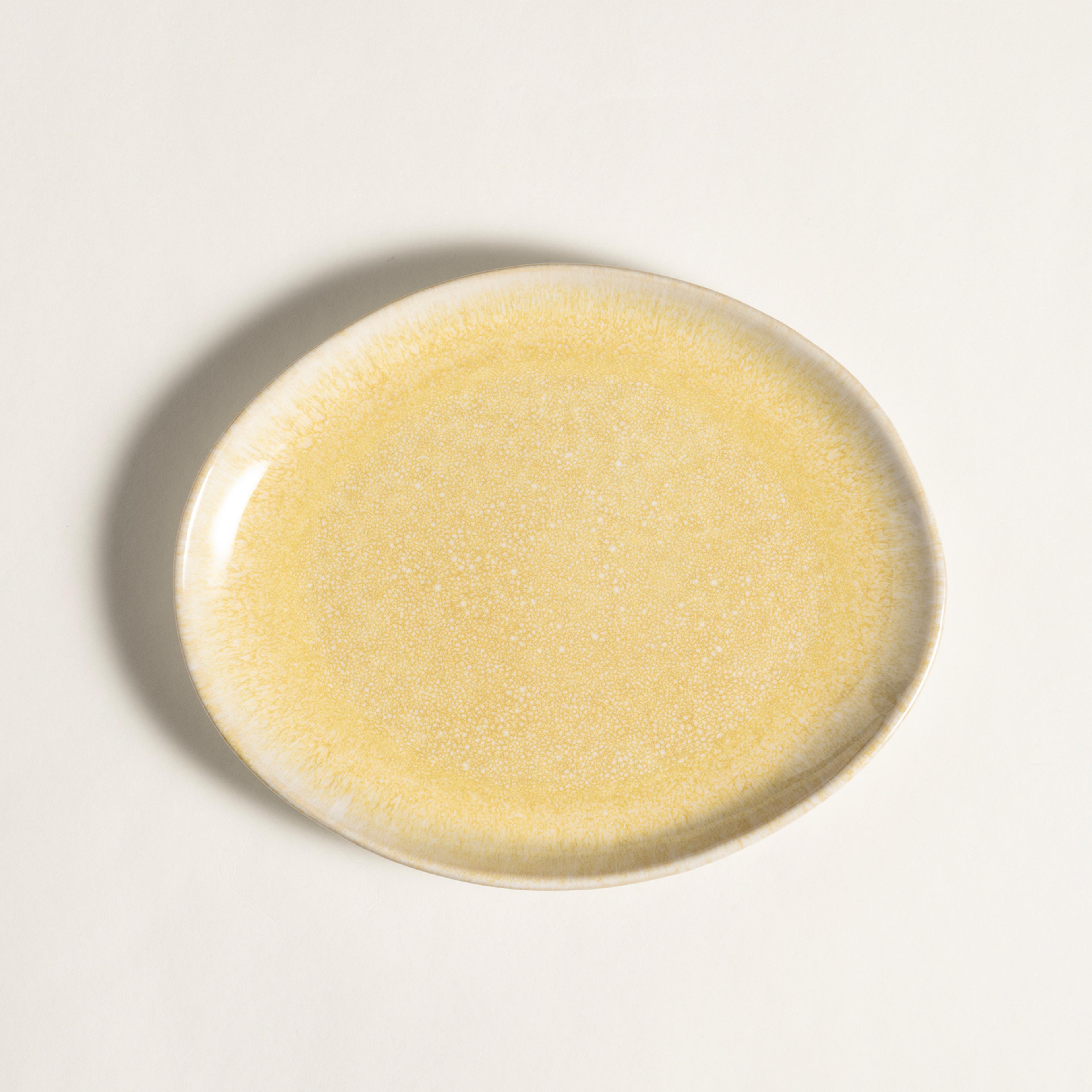Fonte Stoneware Pasta Tabağı 22x17.4x2.5 Cm Sarı