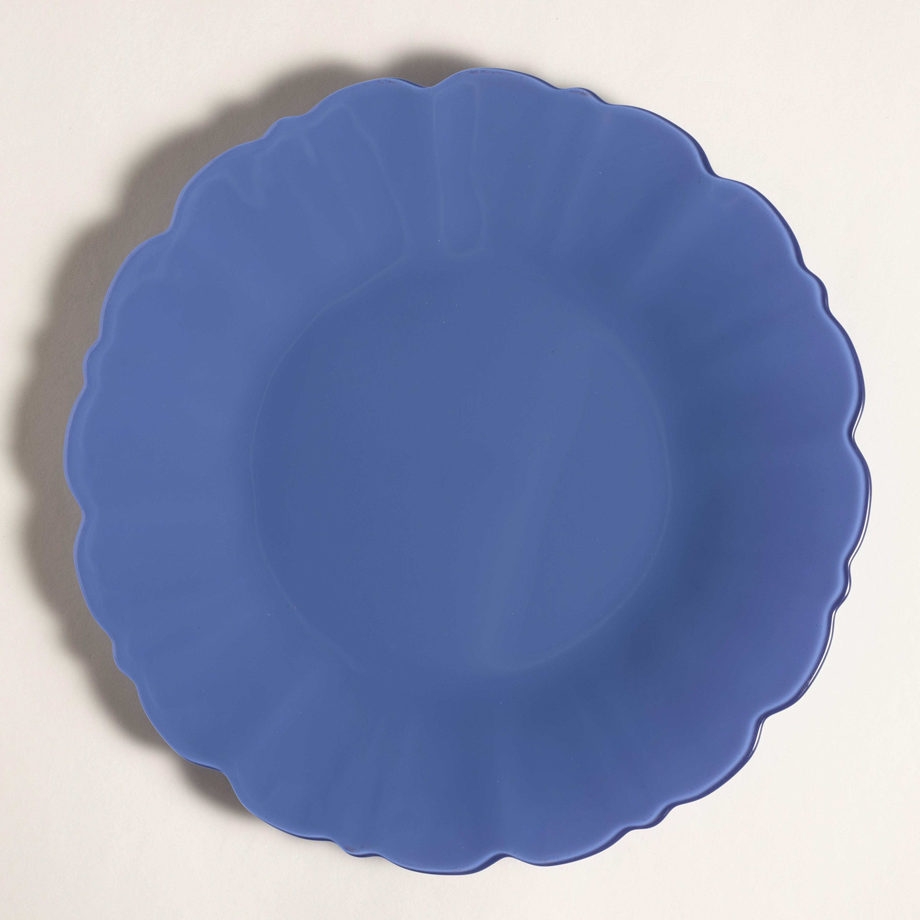 Balat Cam Supla 33x33x2,5 Cm Mavi