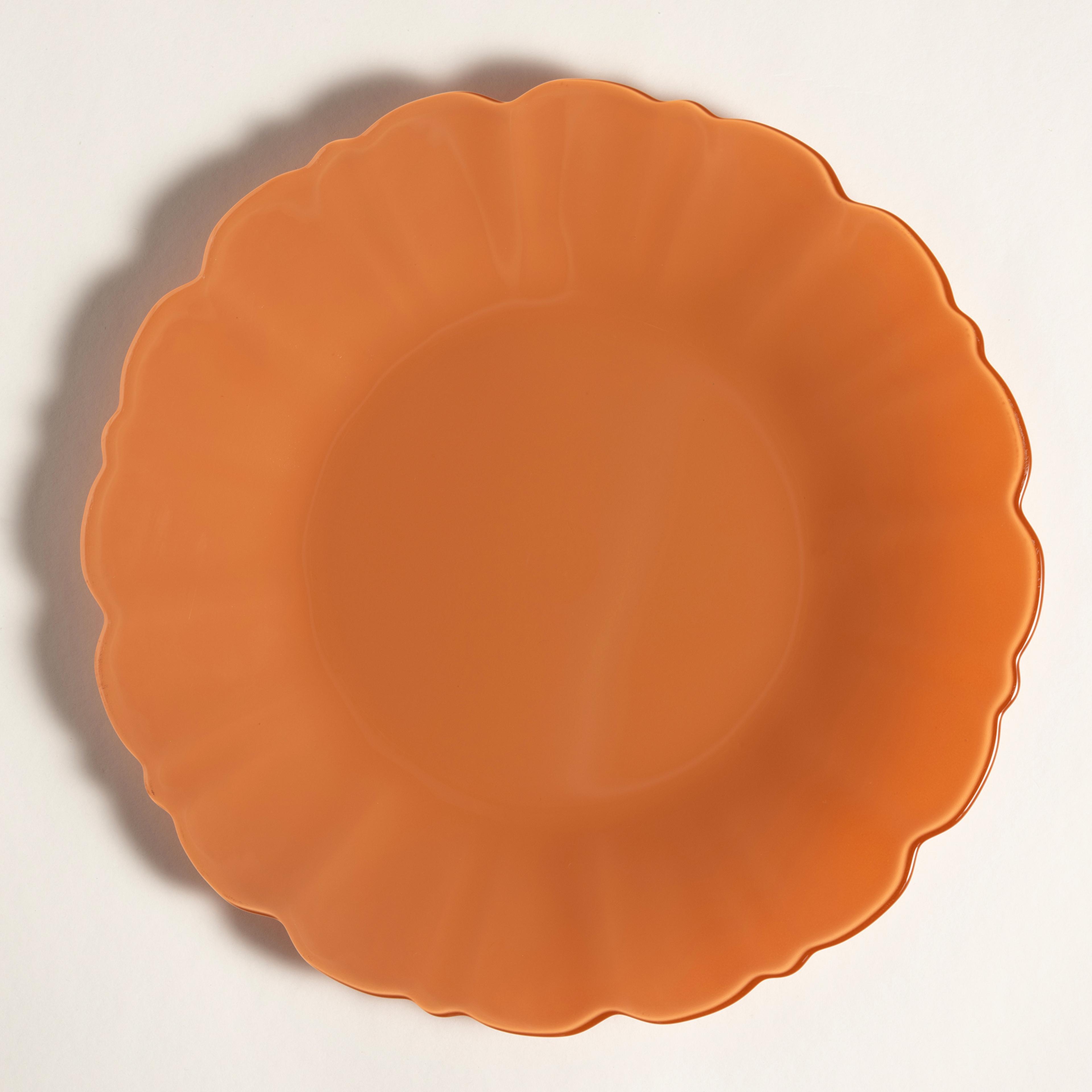 Balat Cam Supla 33x33x2,5 Cm Turuncu