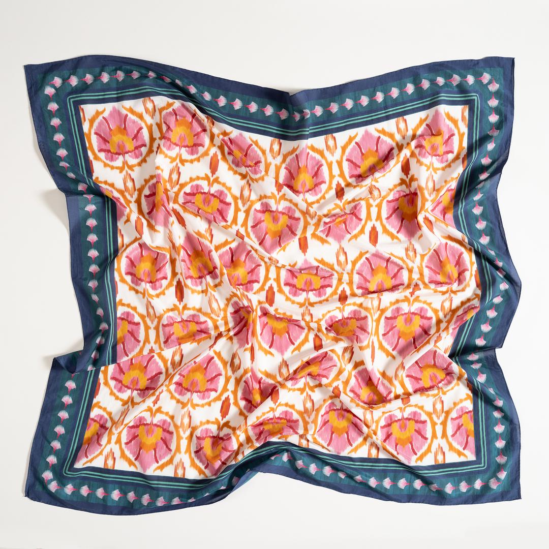 Pera Dijital Baskılı Pamuk Pamuk İpek Pareo 140x140 Cm Renkli