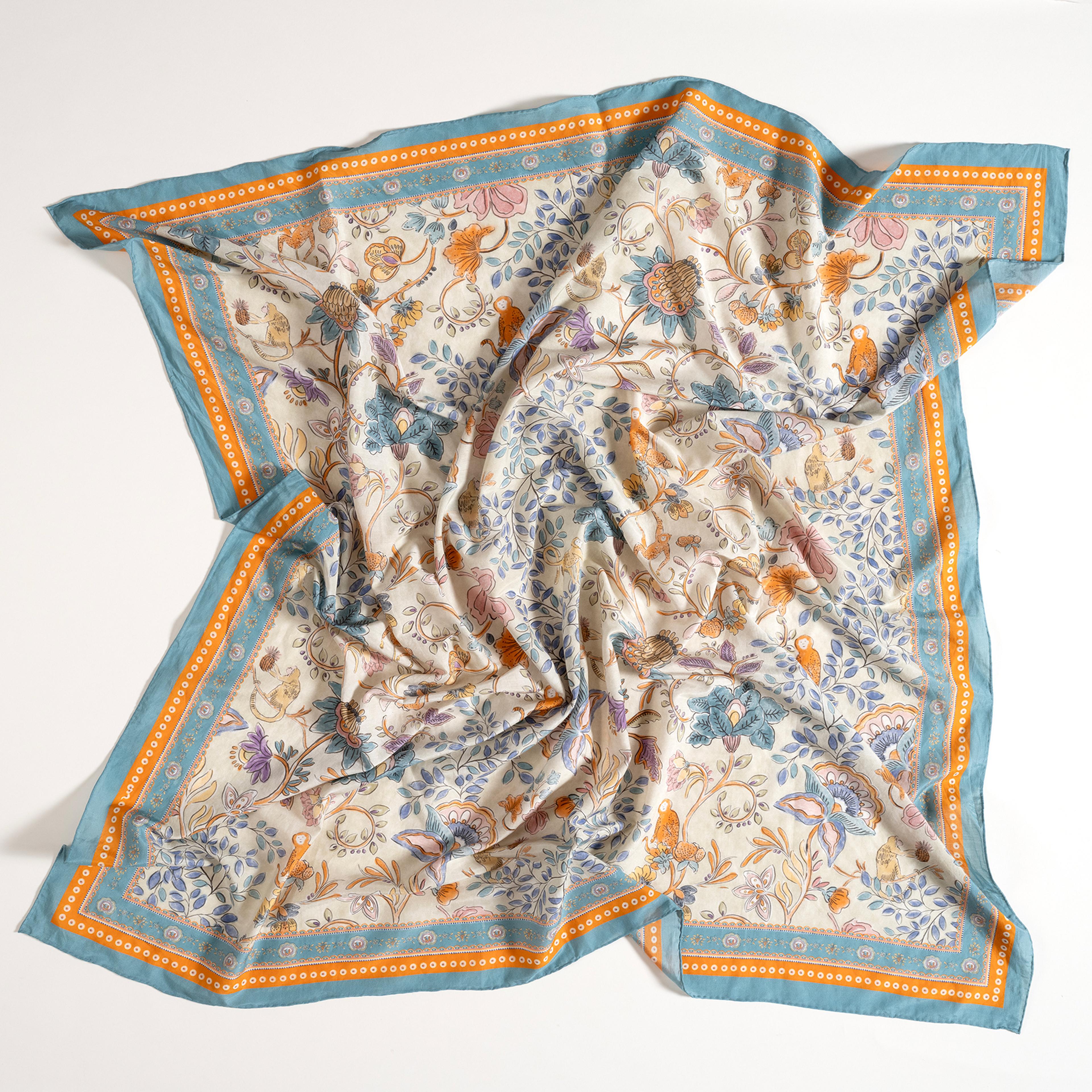 Pera Dijital Baskılı Pamuk Pamuk İpek Pareo 140x140 Cm Renkli