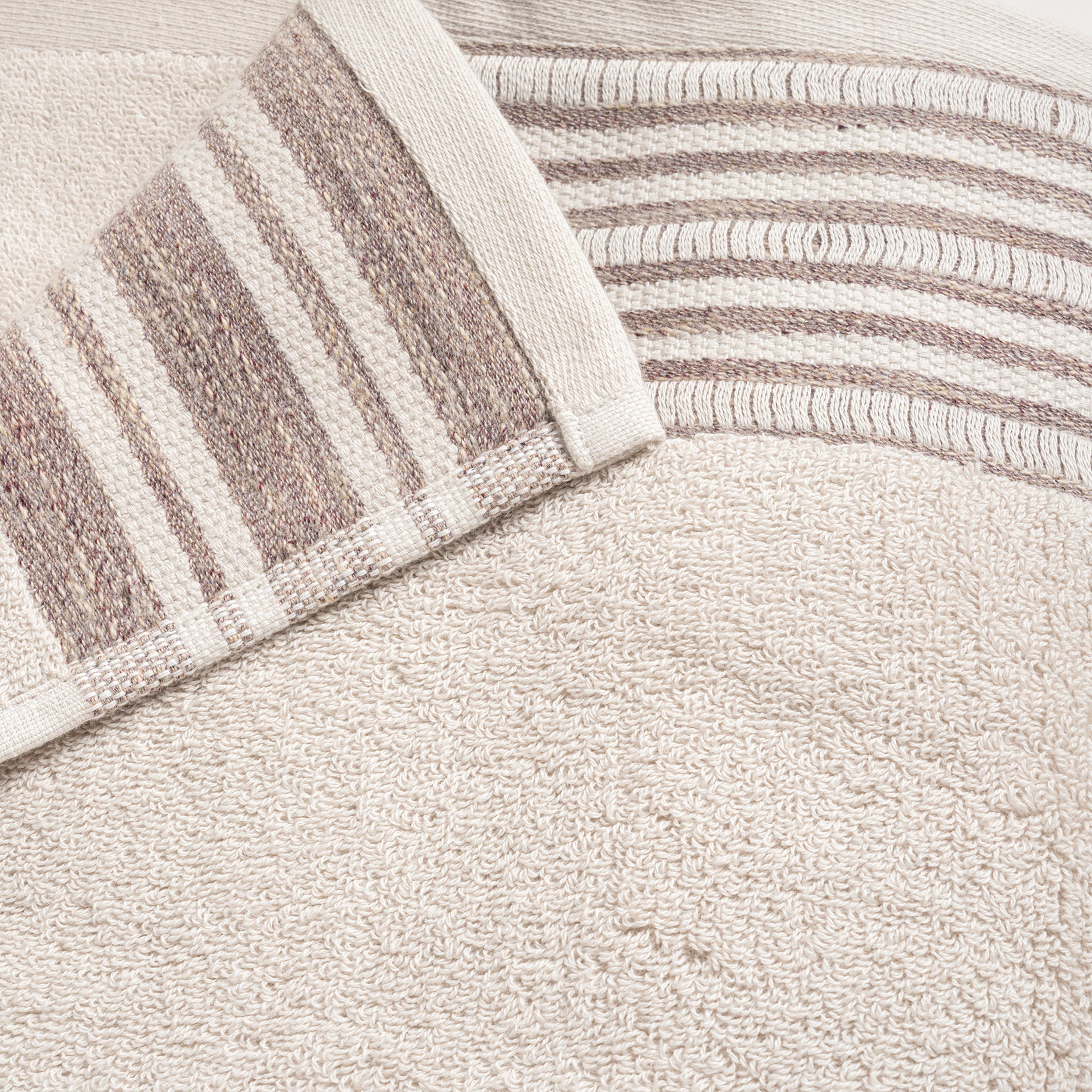 Vıseu Jakar Bordürlü Pamuk %100 Pamuk Banyo Havlusu 90x150 Cm Bej