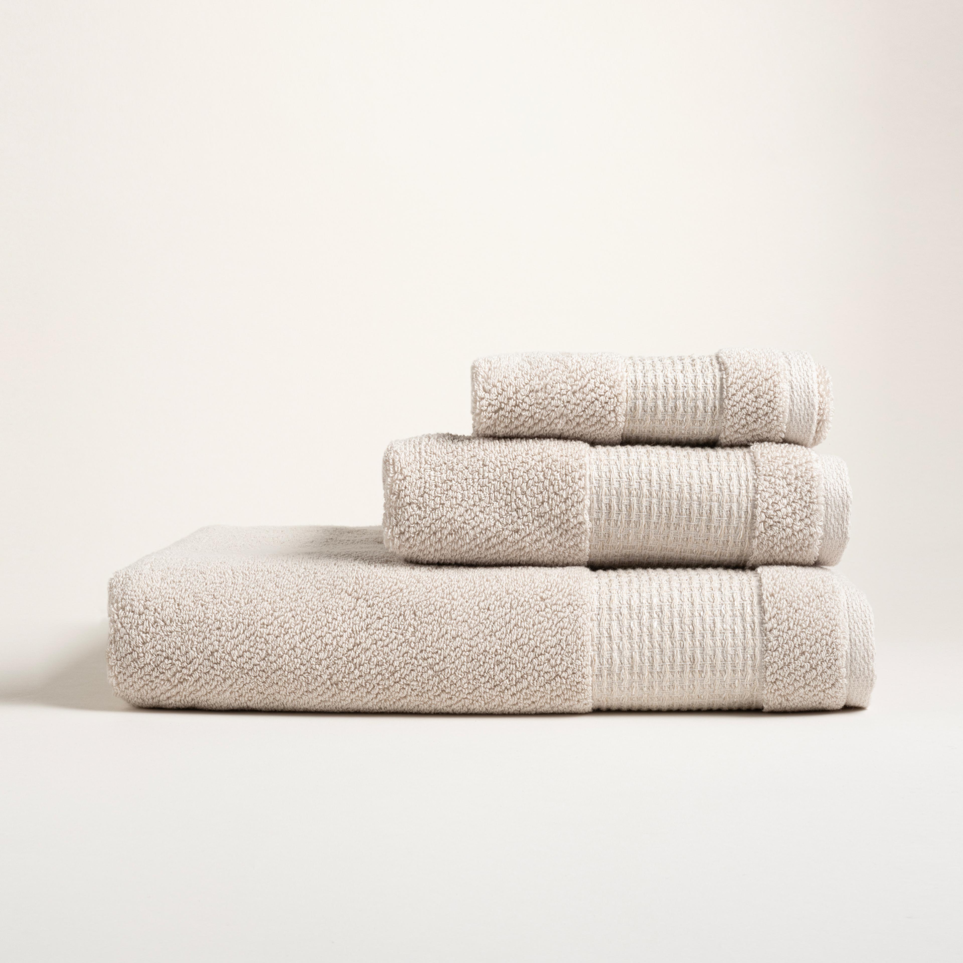 Vıseu Verevli Jakar Bordürlü Pamuk %100 Pamuk Banyo Havlusu 90x150 Cm Bej