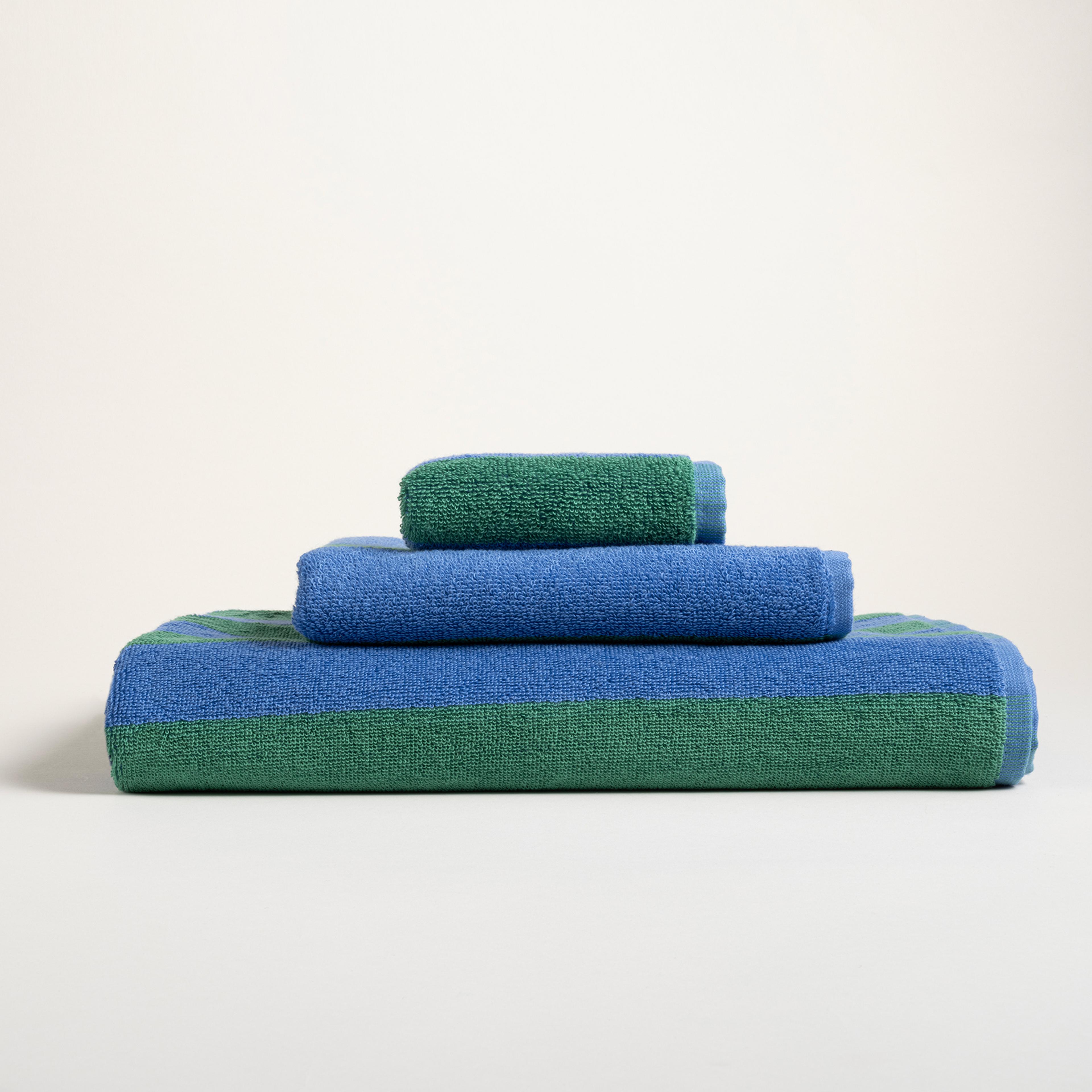 Tabea Pamuk Pamuk %100 Pamuk Banyo Havlusu 90x150 Cm Yeşil - Mavi
