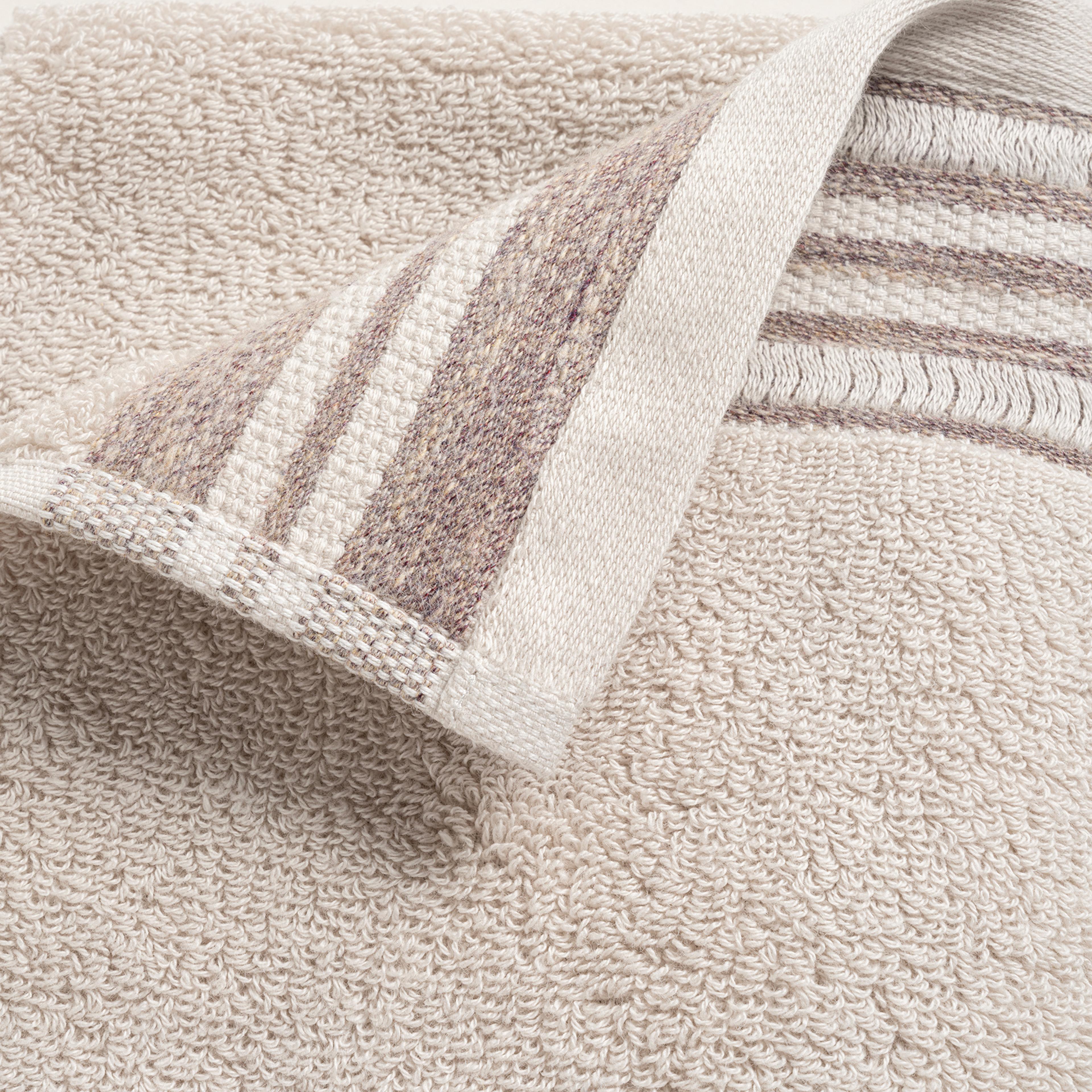 Vıseu Jakar Bordürlü Pamuk %100 Pamuk El Havlusu 30x50 Cm Bej