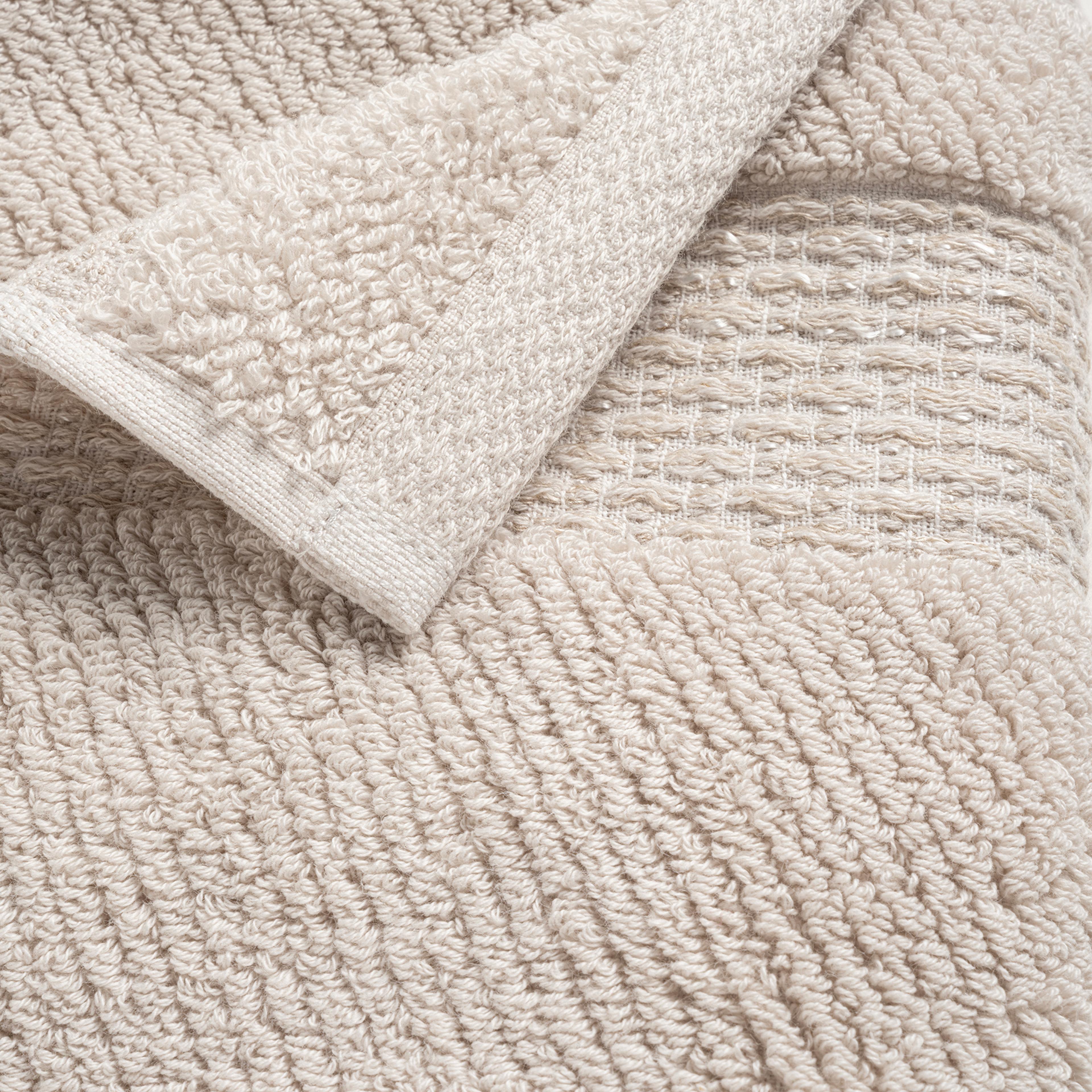 Vıseu Verevli Jakar Bordürlü Pamuk %100 Pamuk El Havlusu 30x50 Cm Bej