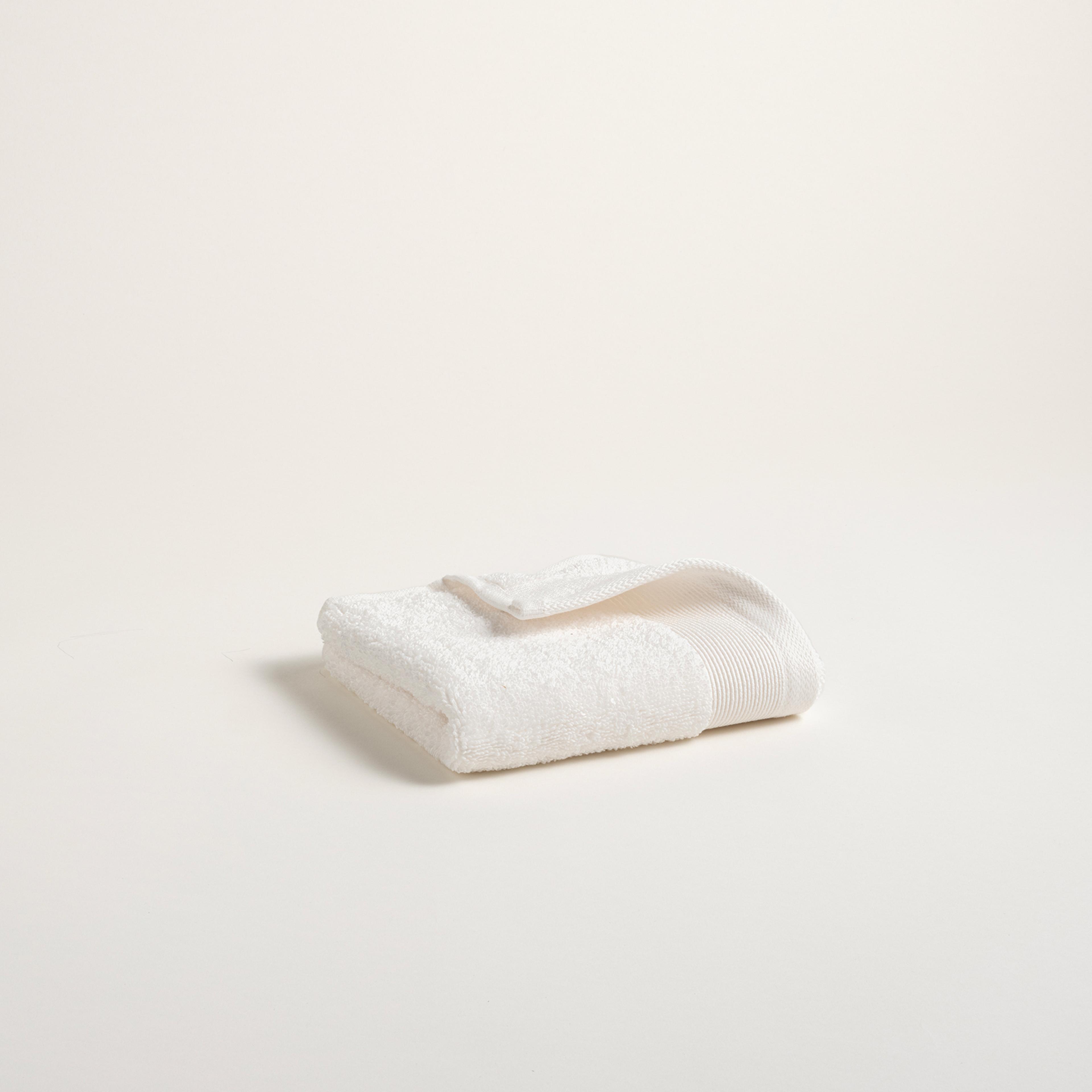 Solıd Bordürlü Pamuk %100 Pamuk El Havlusu 30x50 Cm Ekru