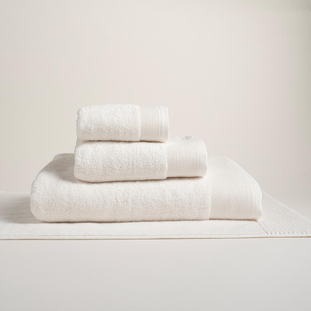 Solıd Bordürlü Pamuk %100 Pamuk El Havlusu 30x50 Cm Ekru