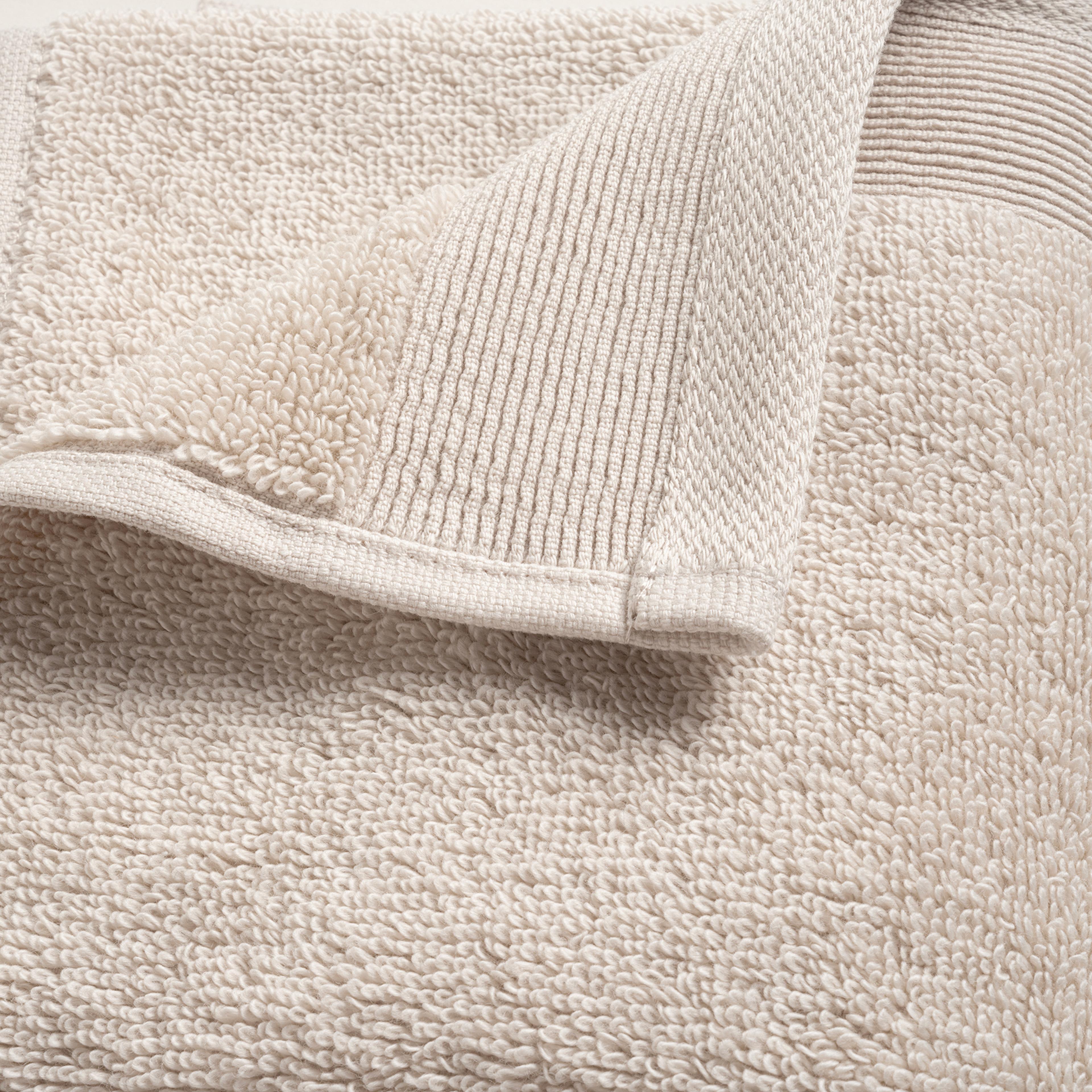 Solıd Bordürlü Pamuk %100 Pamuk El Havlusu 30x50 Cm Krem