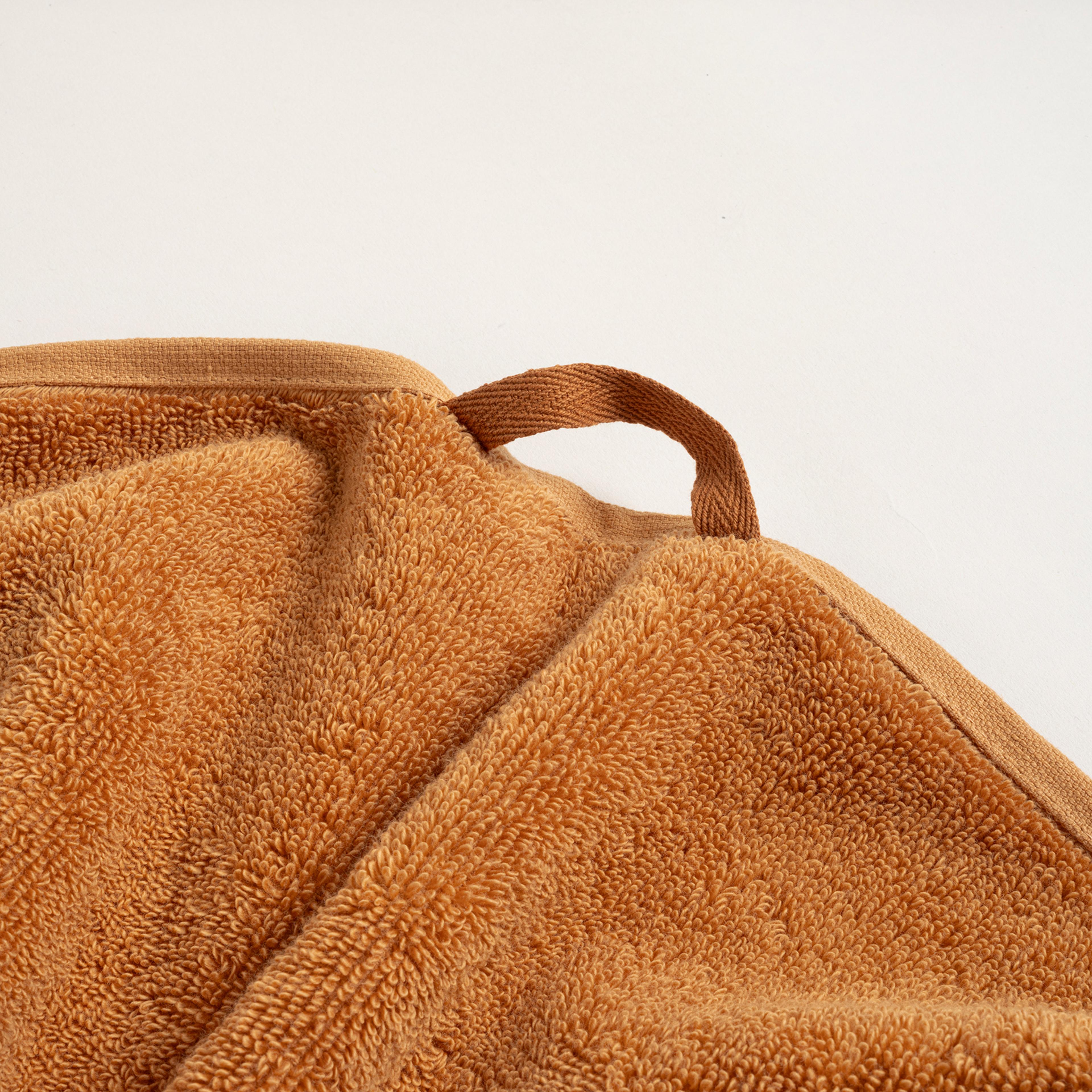 Solıd Bordürlü Pamuk %100 Pamuk El Havlusu 30x50 Cm Tarçın