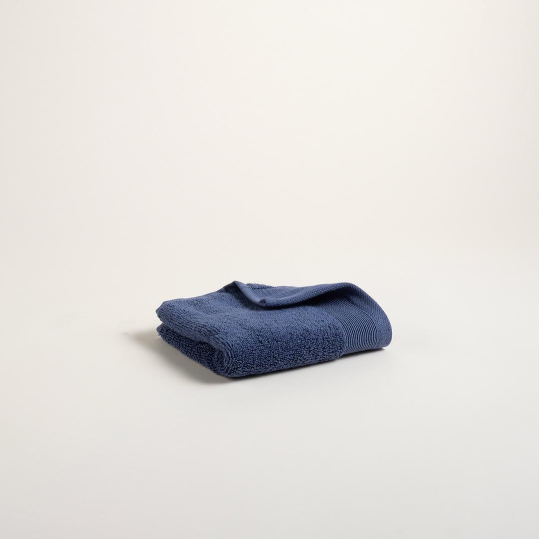 Solıd Bordürlü Pamuk %100 Pamuk El Havlusu 30x50 Cm Lacivert