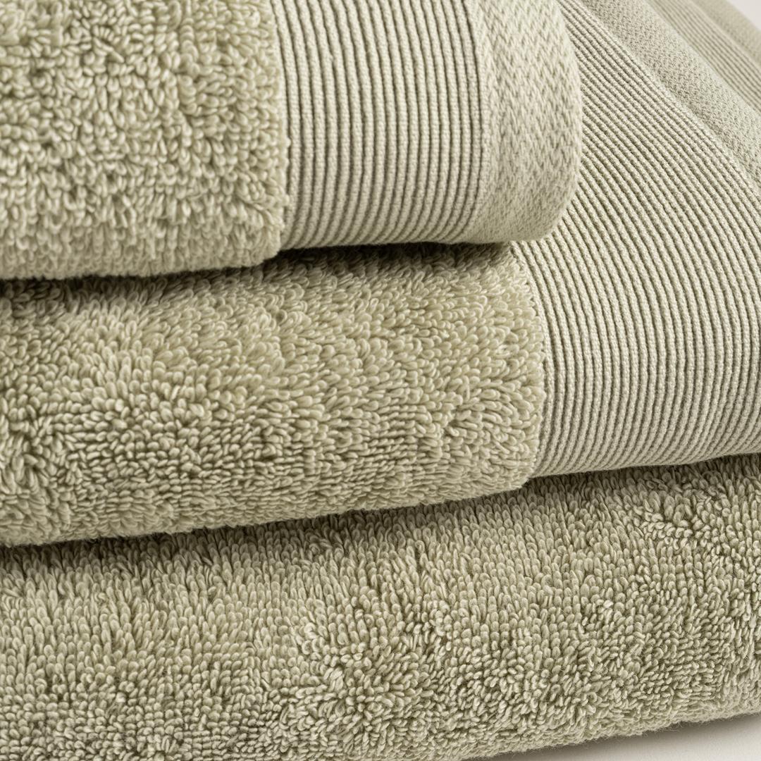 Solıd Bordürlü Pamuk %100 Pamuk Yüz Havlusu 50x90 Cm Yeşil