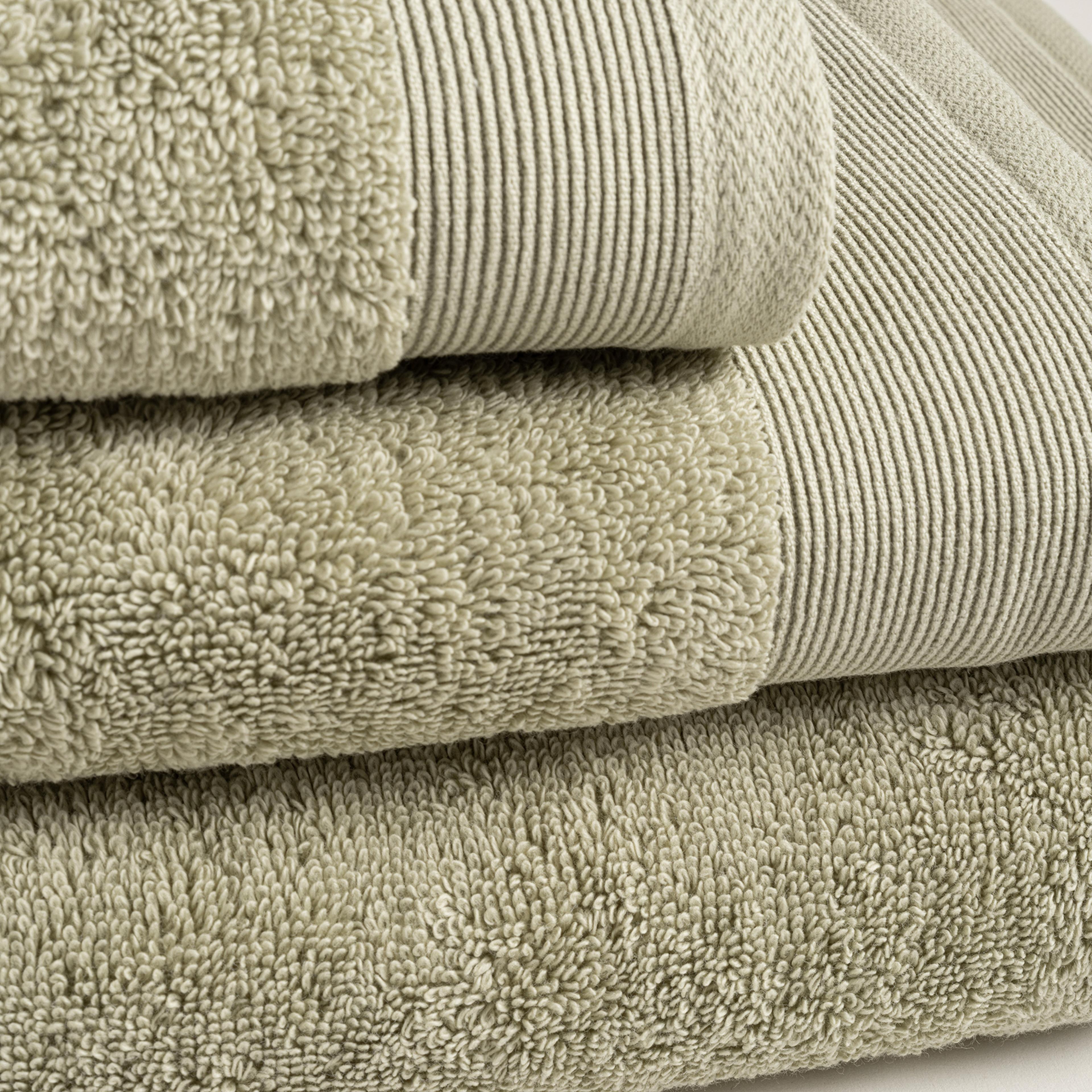 Solıd Bordürlü Pamuk %100 Pamuk Yüz Havlusu 50x90 Cm Yeşil