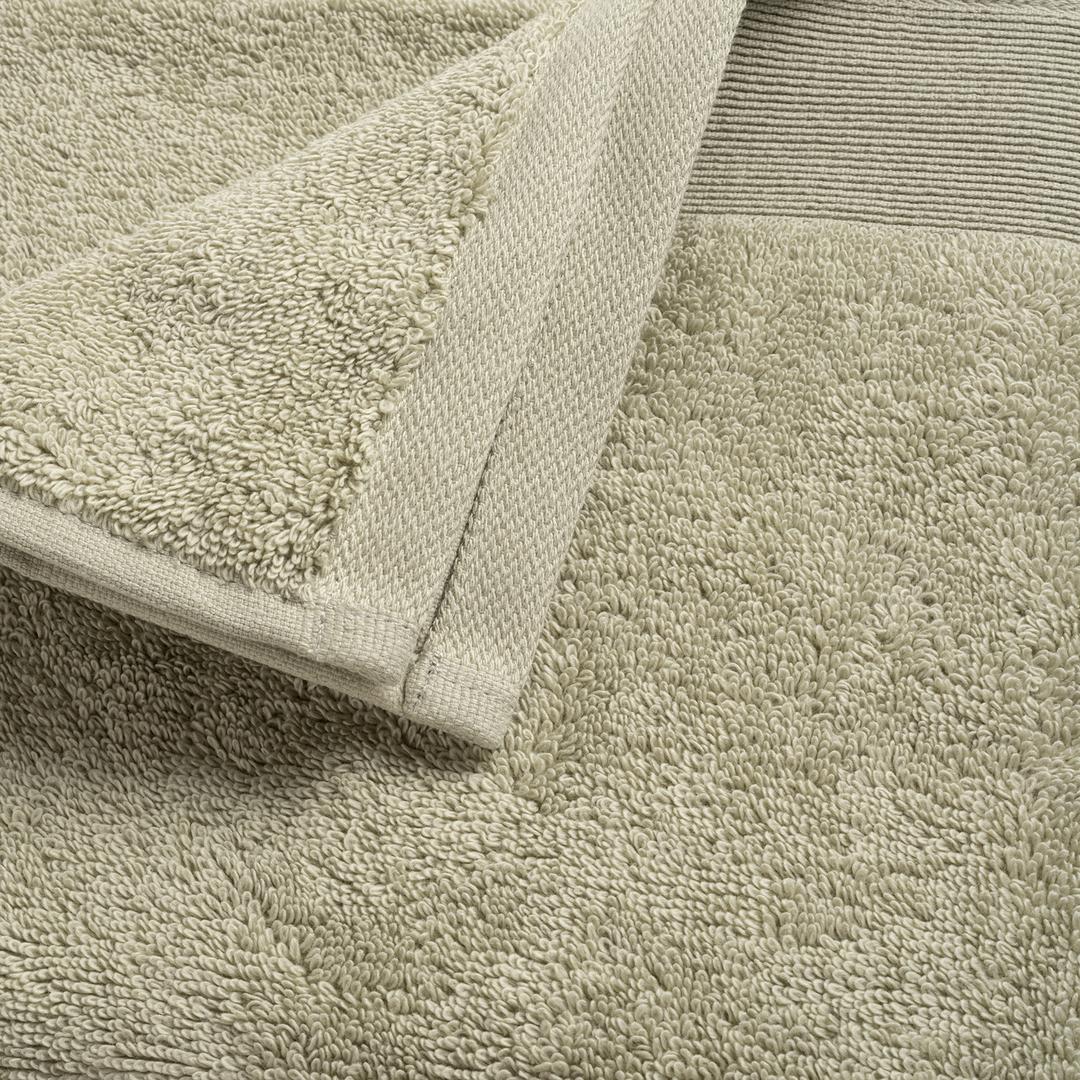 Solıd Bordürlü Pamuk %100 Pamuk Yüz Havlusu 50x90 Cm Yeşil