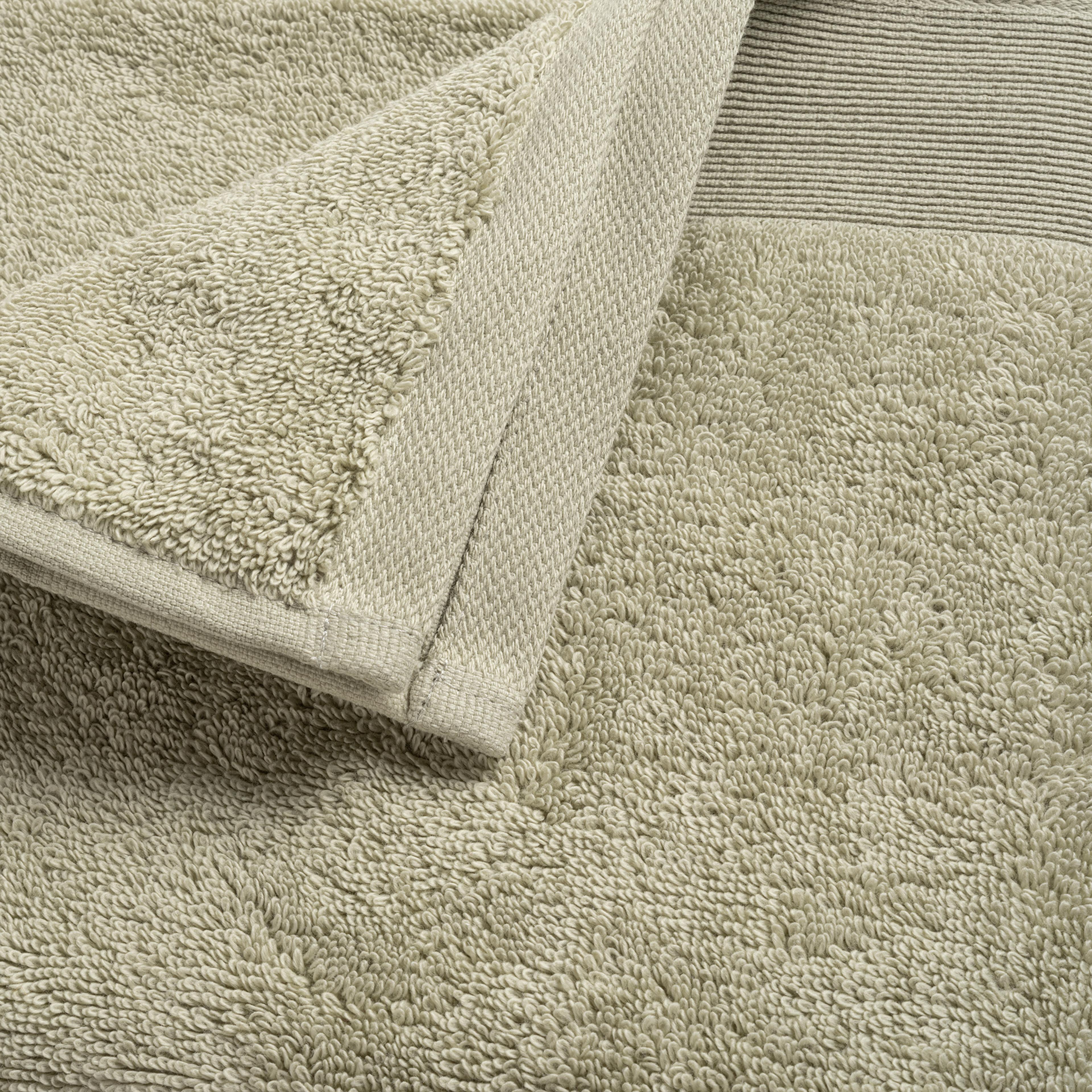 Solıd Bordürlü Pamuk %100 Pamuk Yüz Havlusu 50x90 Cm Yeşil