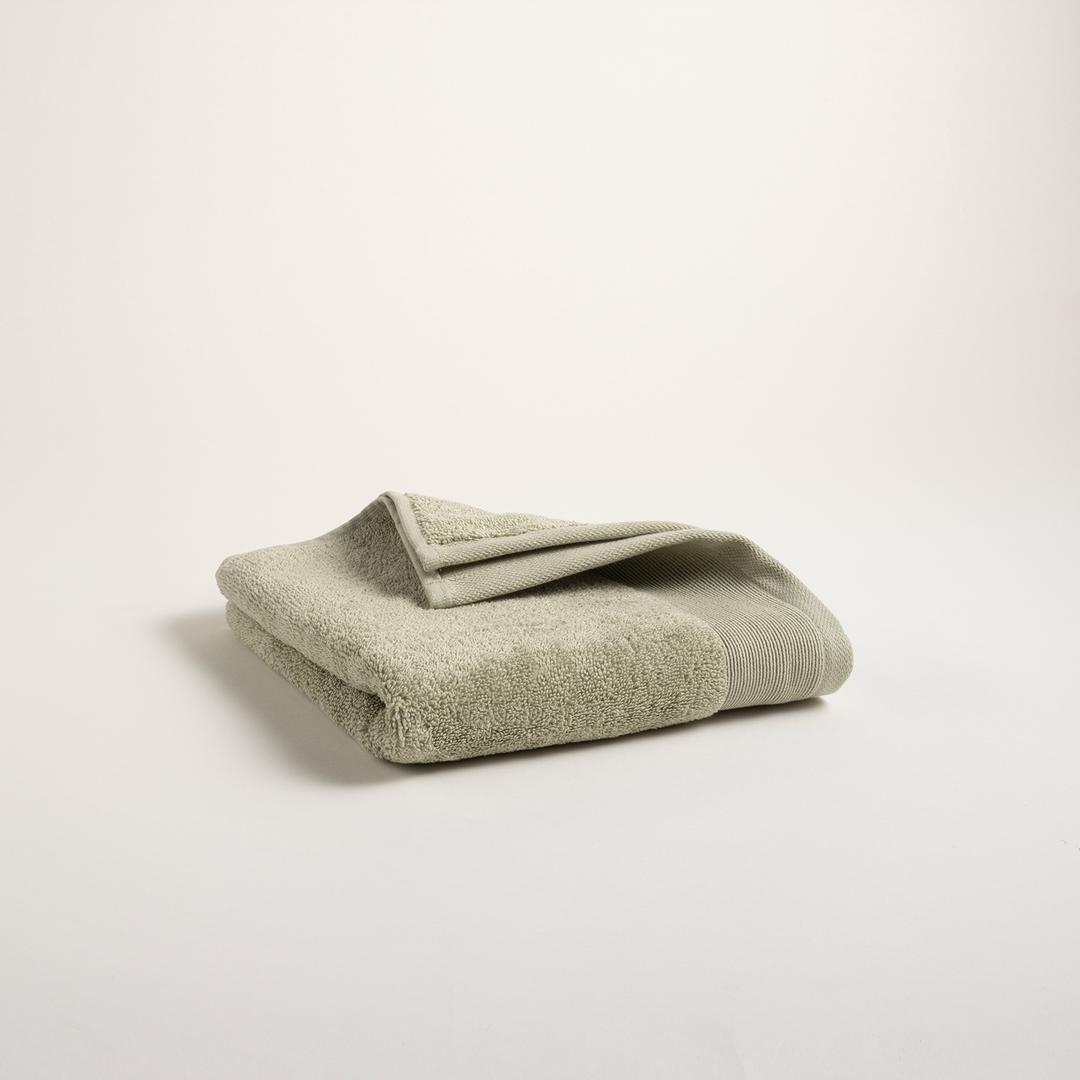 Solıd Bordürlü Pamuk %100 Pamuk Yüz Havlusu 50x90 Cm Yeşil