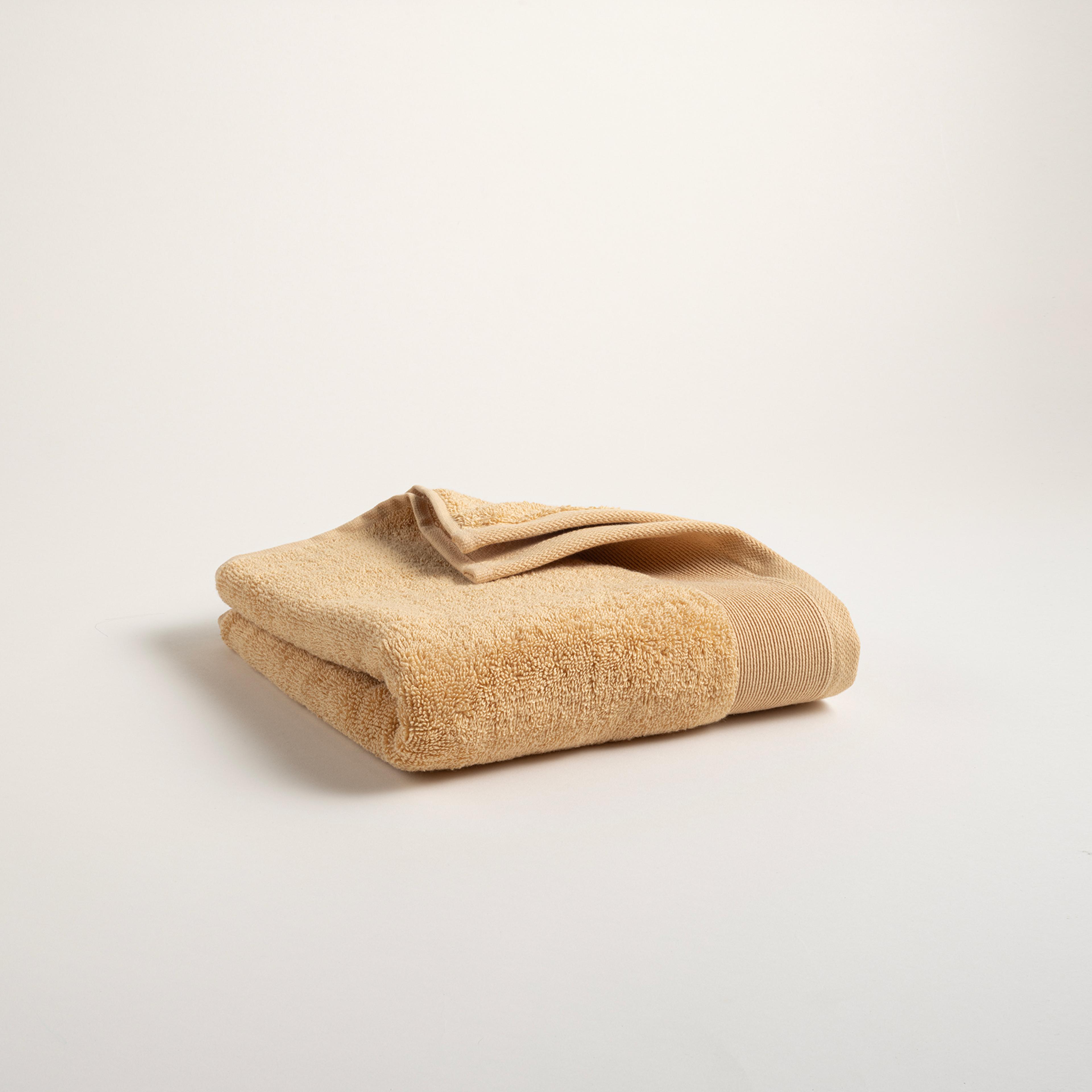 Solıd Bordürlü Pamuk %100 Pamuk Yüz Havlusu 50x90 Cm Sarı