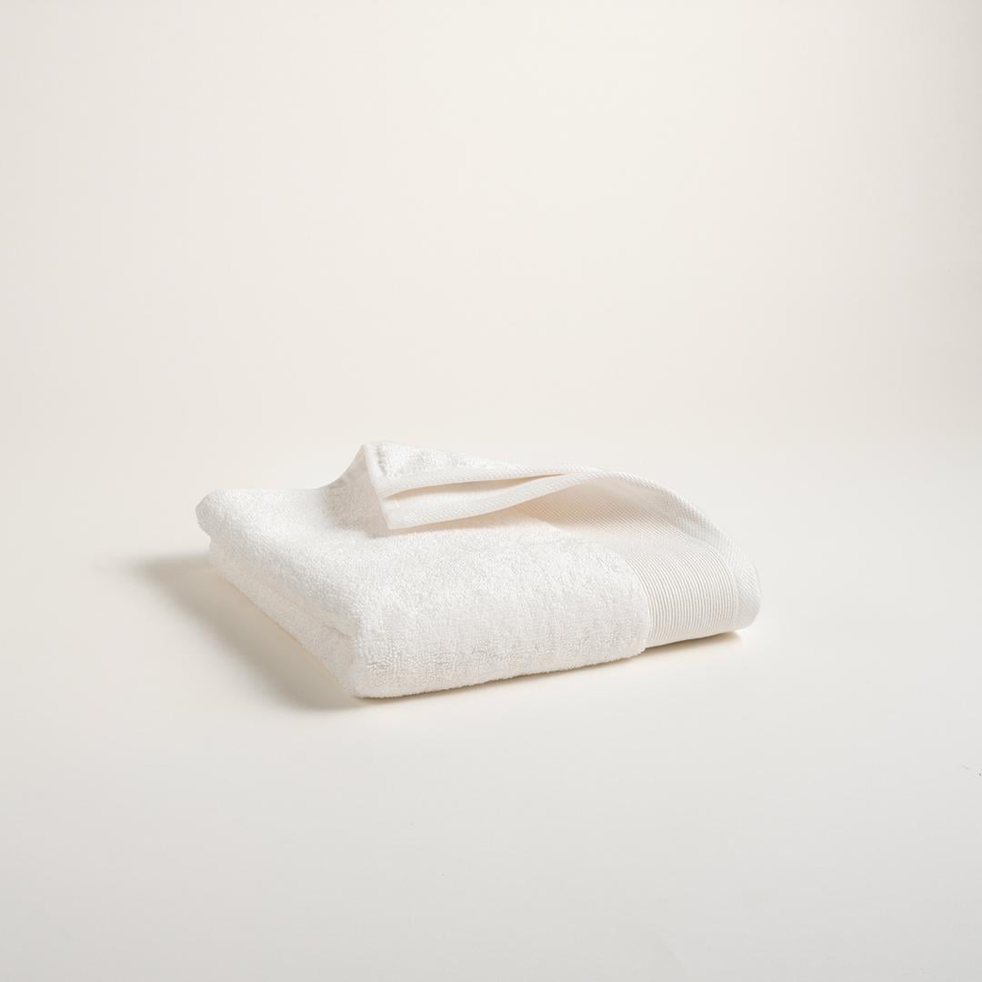 Solıd Bordürlü Pamuk %100 Pamuk Yüz Havlusu 50x90 Cm Ekru