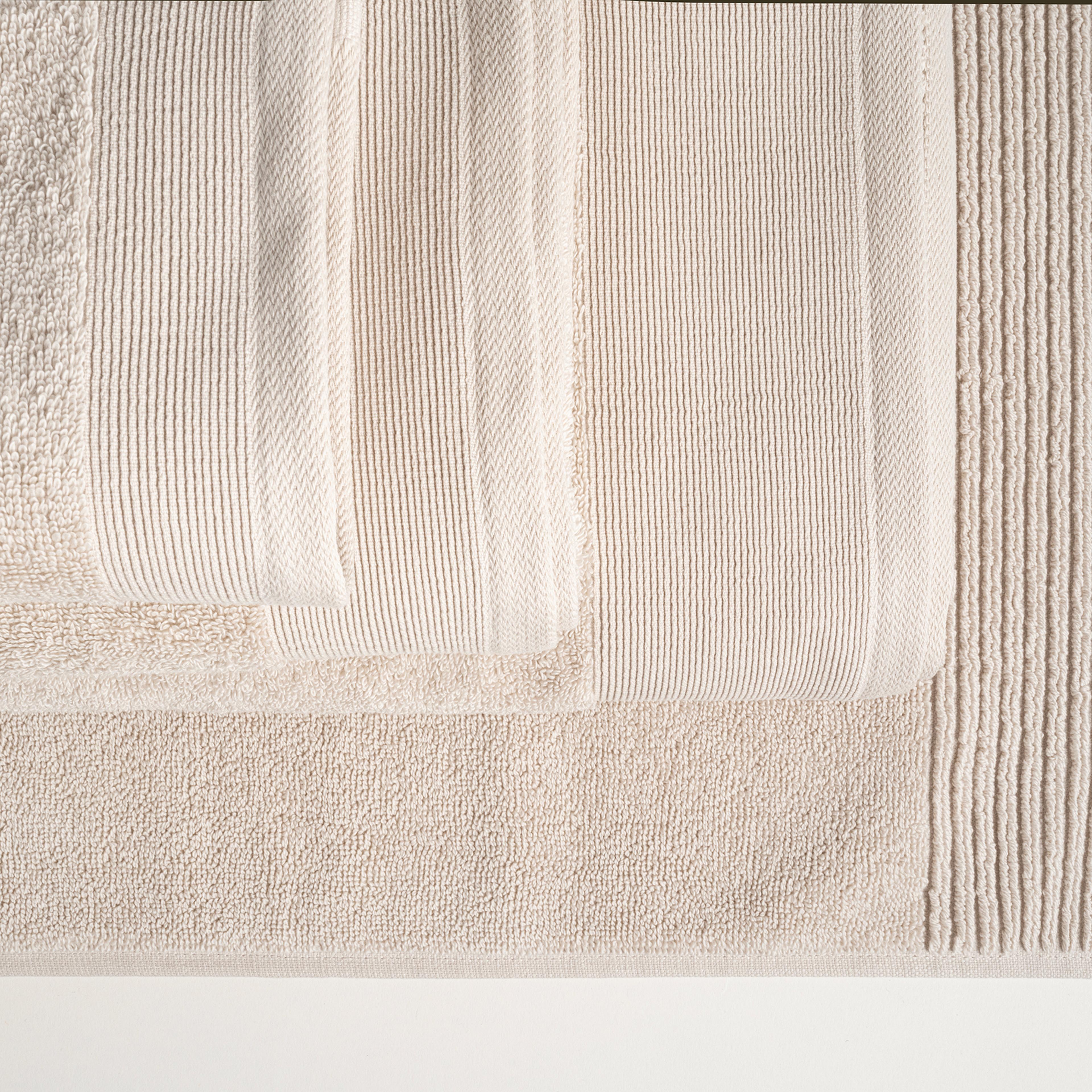 Solıd Bordürlü Pamuk %100 Pamuk Yüz Havlusu 50x90 Cm Krem