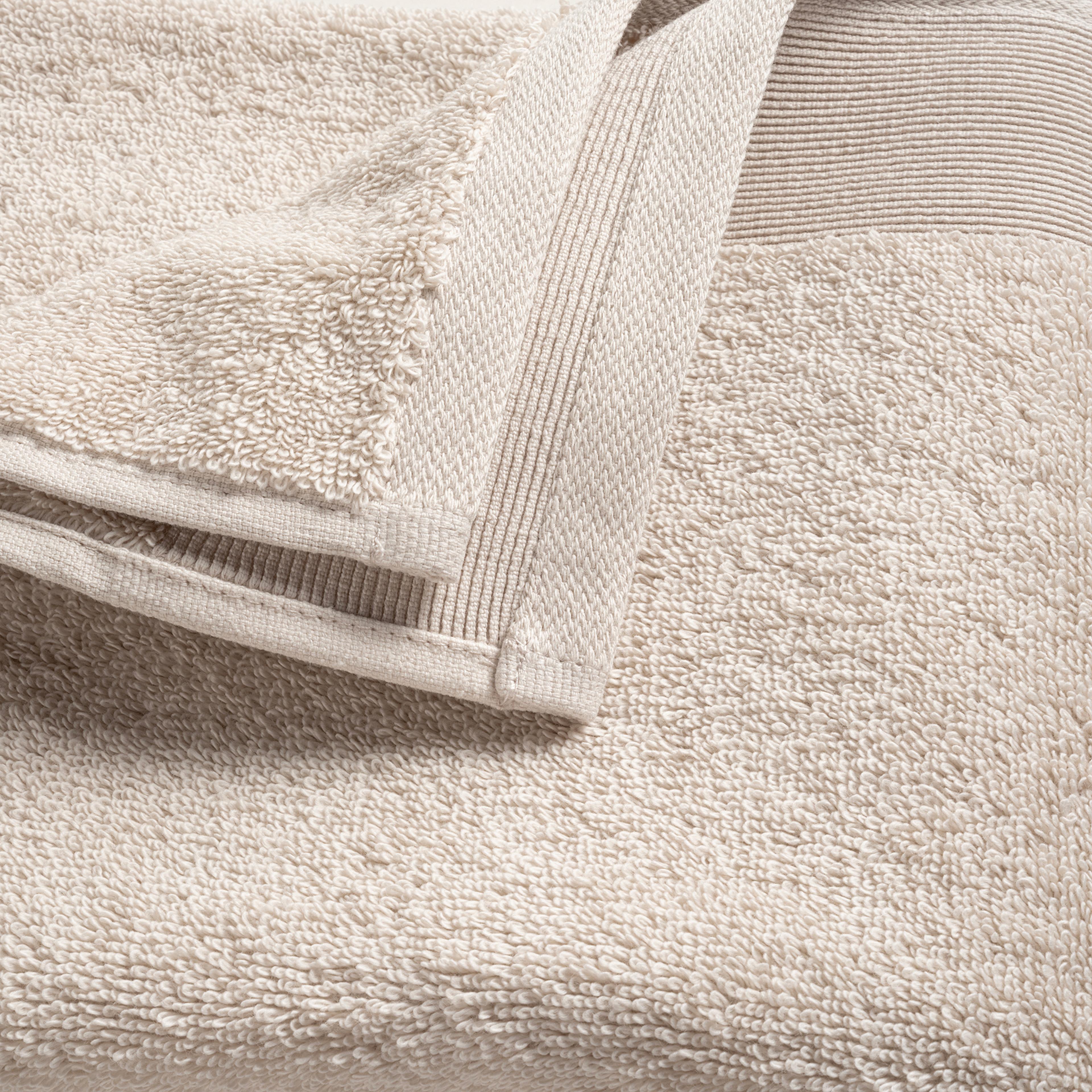 Solıd Bordürlü Pamuk %100 Pamuk Yüz Havlusu 50x90 Cm Krem