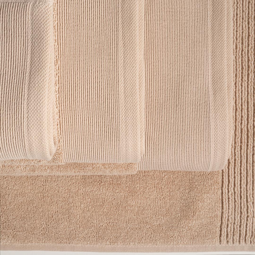 Solıd Bordürlü Pamuk %100 Pamuk Yüz Havlusu 50x90 Cm Kum Rengı