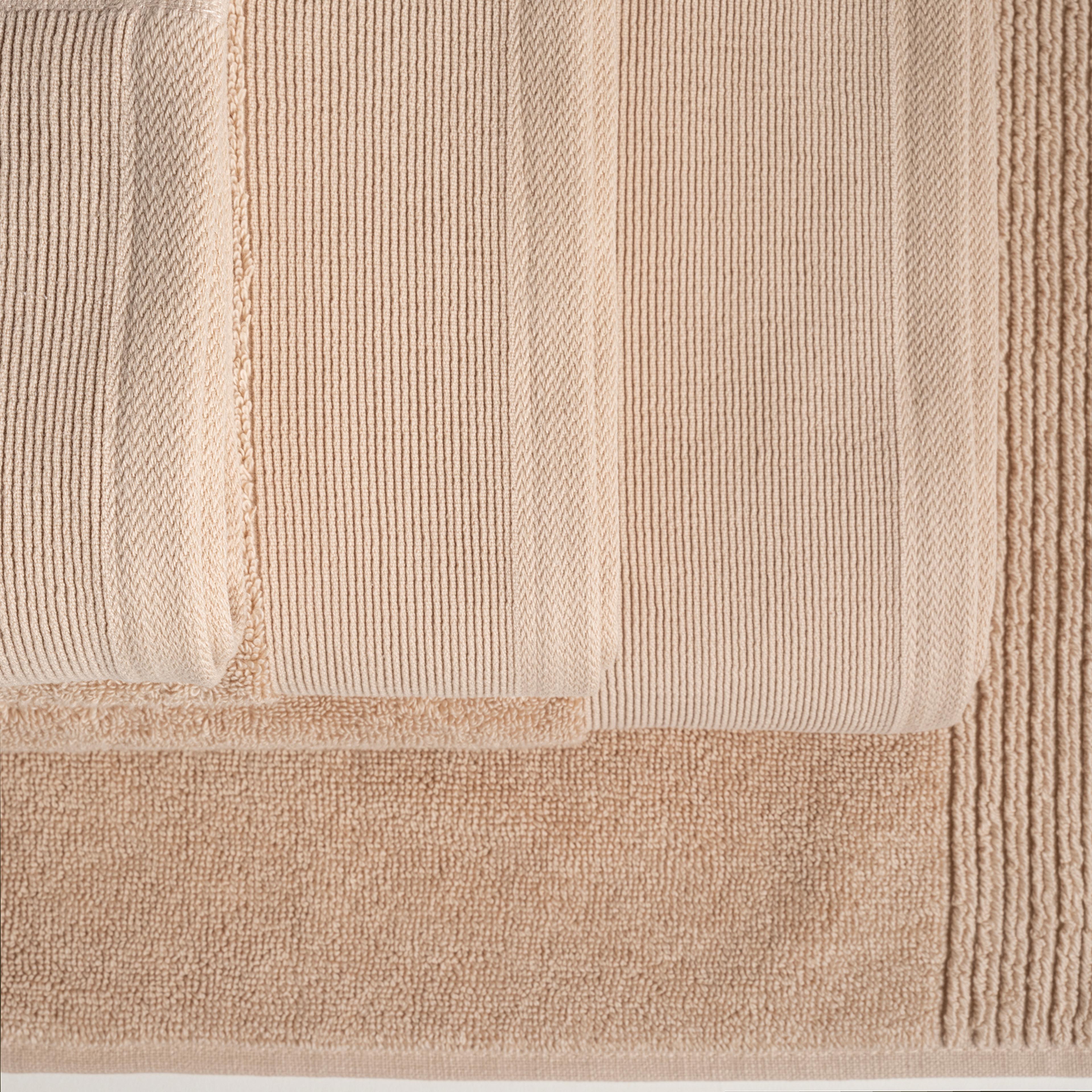 Solıd Bordürlü Pamuk %100 Pamuk Yüz Havlusu 50x90 Cm Kum Rengı