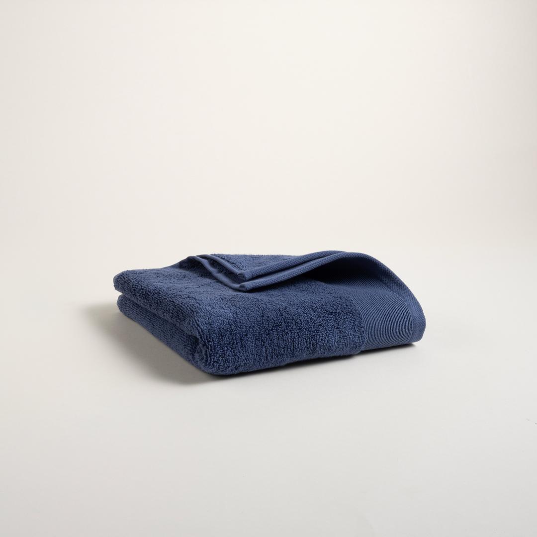 Solıd Bordürlü Pamuk %100 Pamuk Yüz Havlusu 50x90 Cm Lacivert