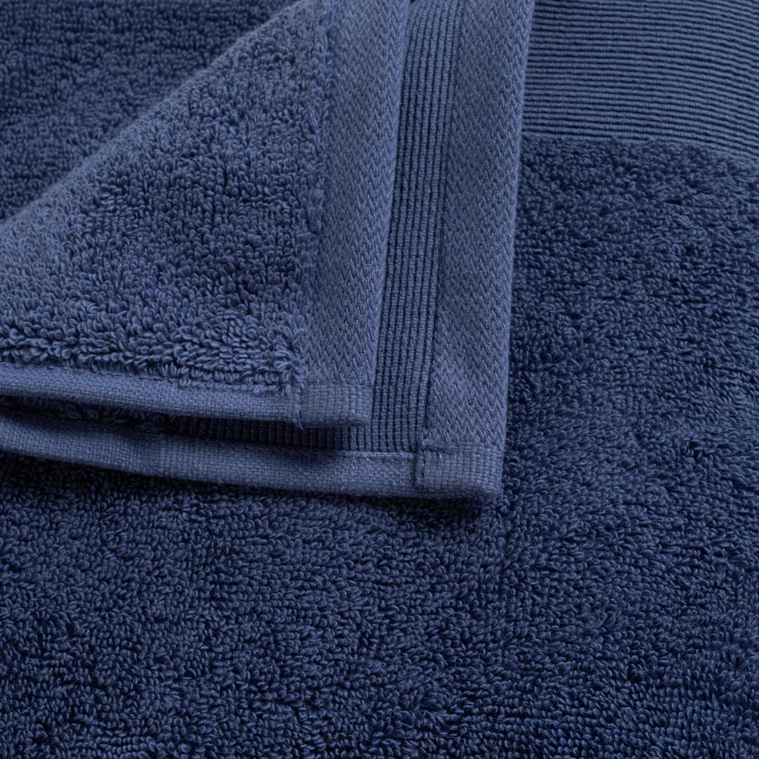 Solıd Bordürlü Pamuk %100 Pamuk Yüz Havlusu 50x90 Cm Lacivert
