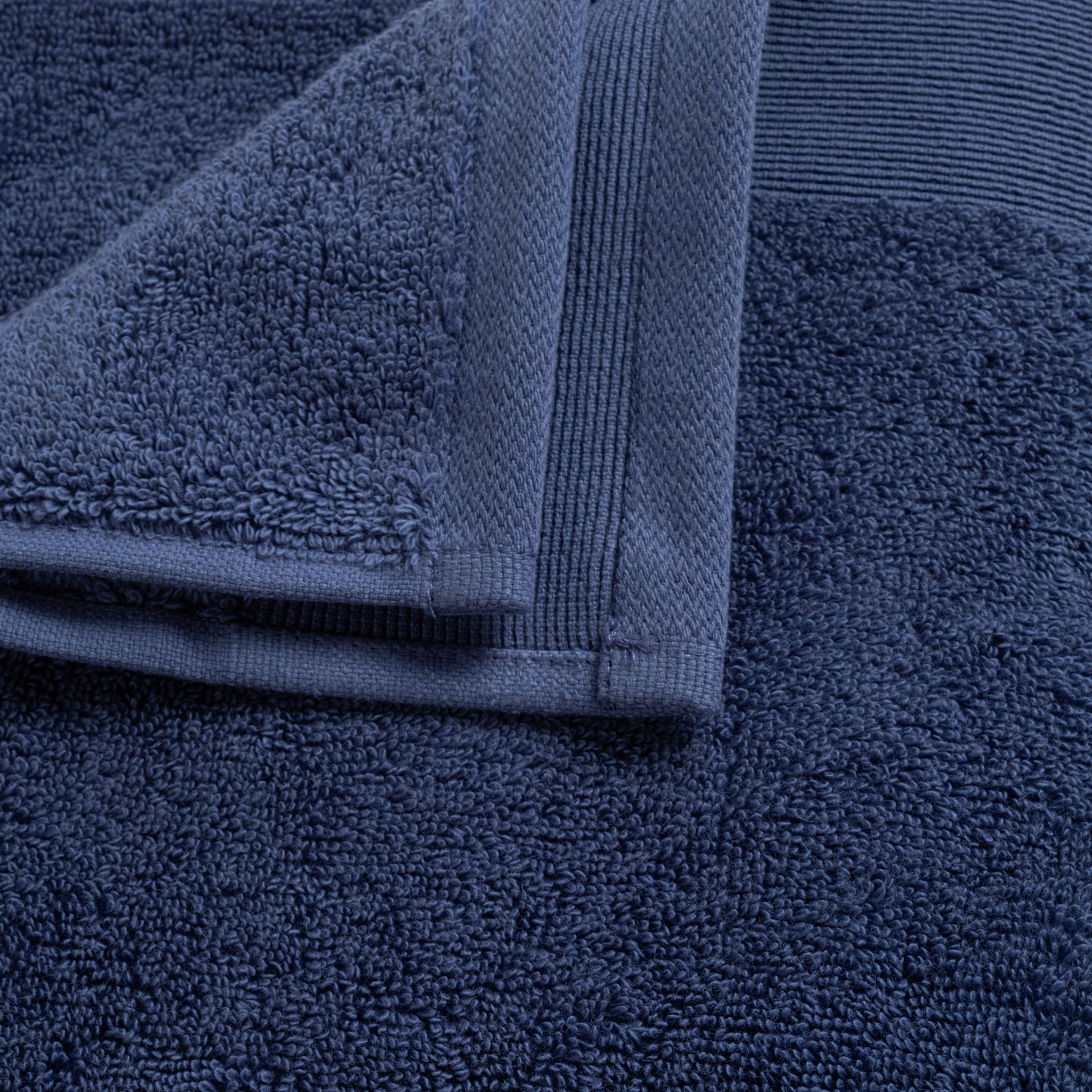 Solıd Bordürlü Pamuk %100 Pamuk Yüz Havlusu 50x90 Cm Lacivert