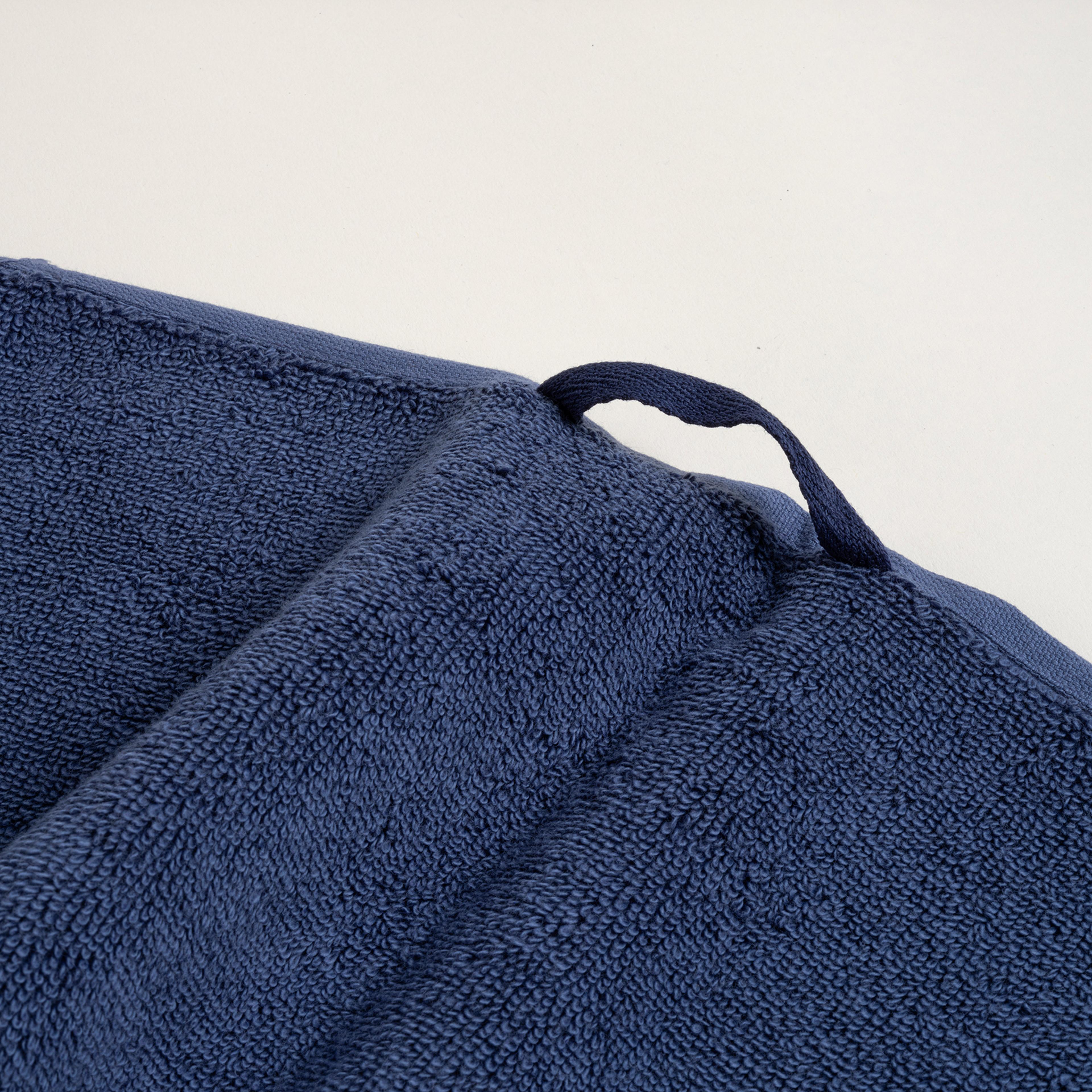 Solıd Bordürlü Pamuk %100 Pamuk Yüz Havlusu 50x90 Cm Lacivert