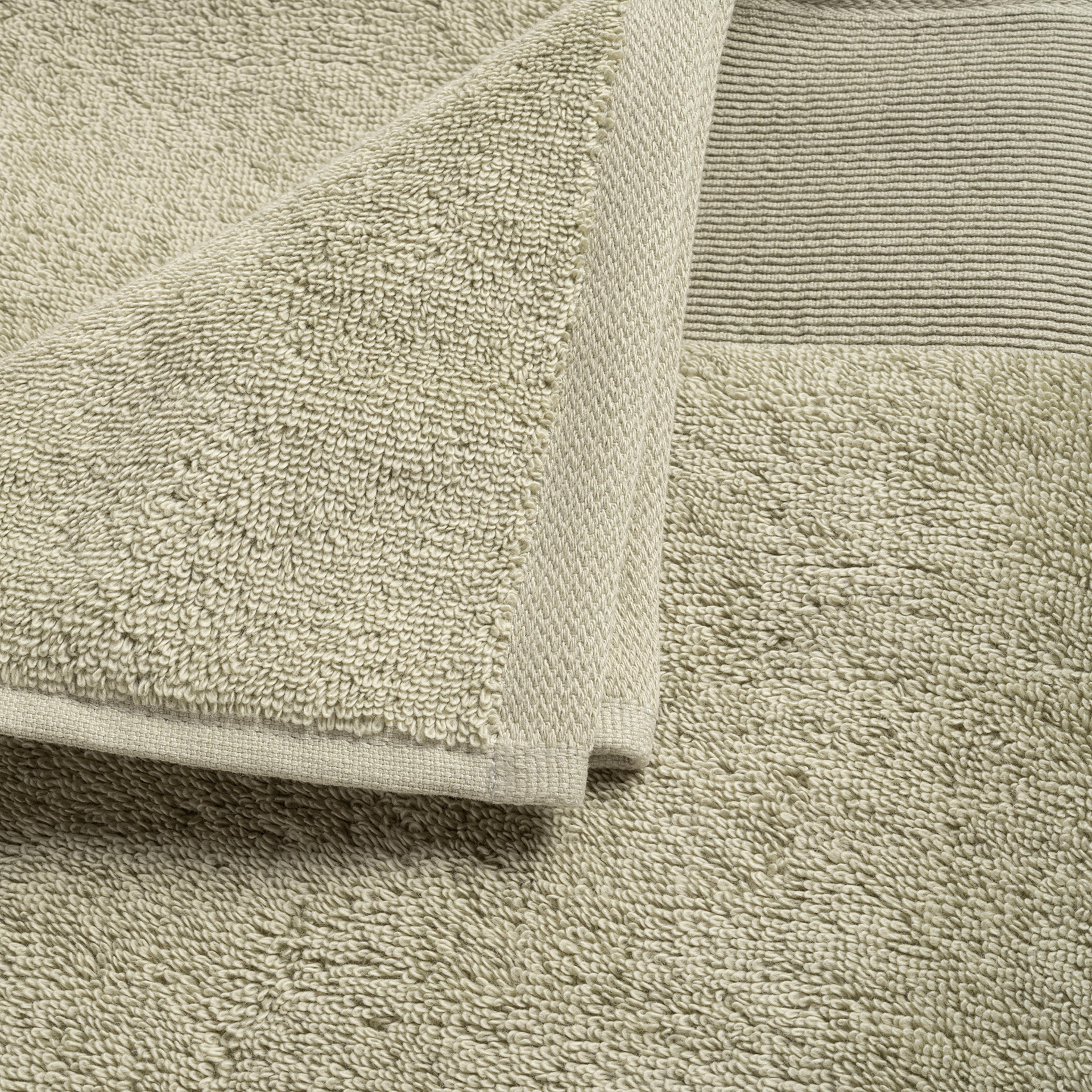 Solıd Bordürlü Pamuk %100 Pamuk Banyo Havlusu 90x150 Cm Yeşil