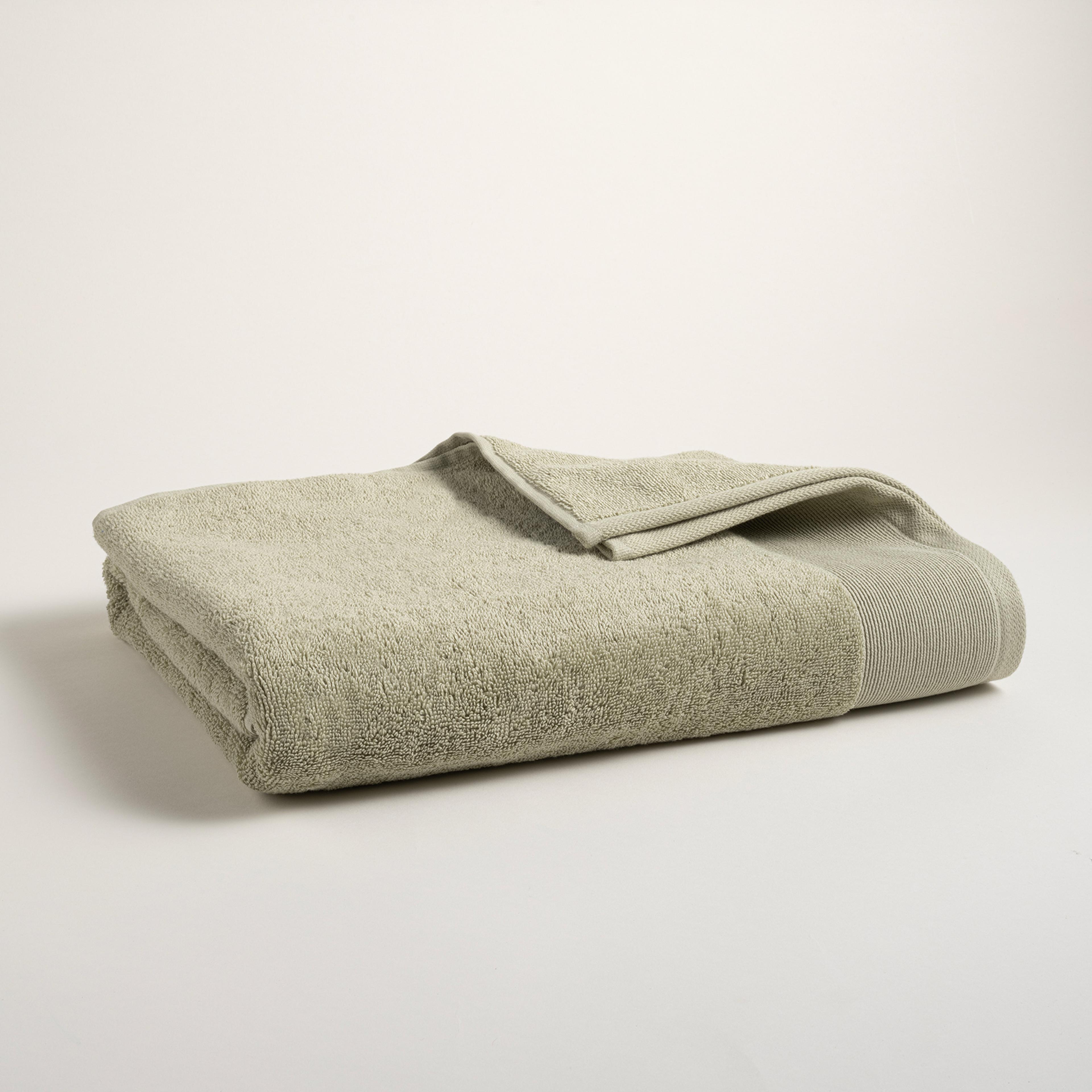 Solıd Bordürlü Pamuk %100 Pamuk Banyo Havlusu 90x150 Cm Yeşil