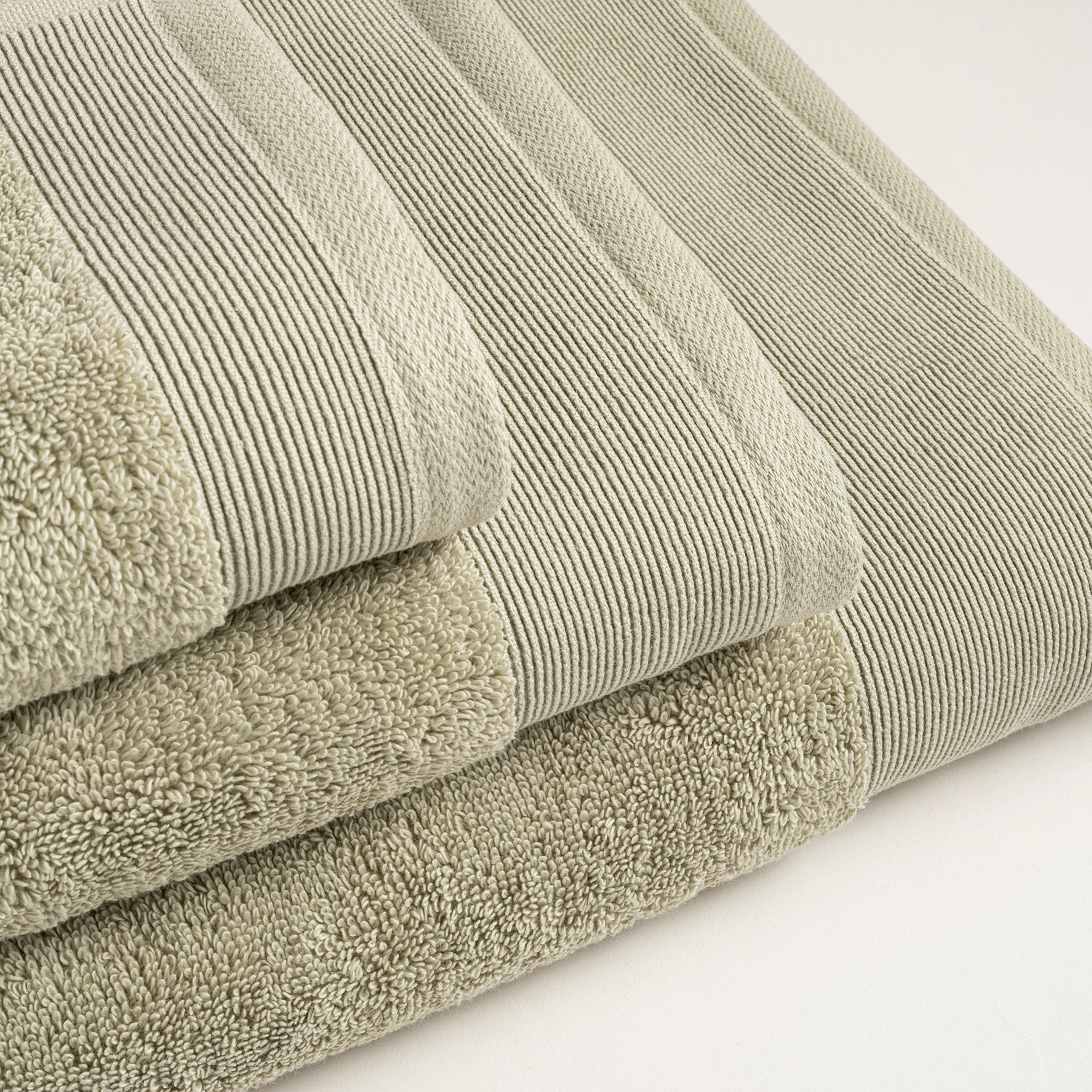 Solıd Bordürlü Pamuk %100 Pamuk Banyo Havlusu 90x150 Cm Yeşil