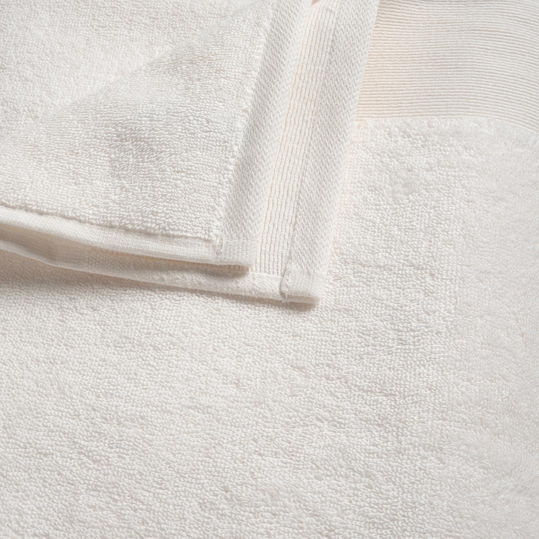 Solıd Bordürlü Pamuk %100 Pamuk Banyo Havlusu 90x150 Cm Ekru