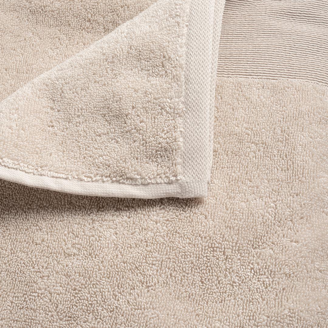 Solıd Bordürlü Pamuk %100 Pamuk Banyo Havlusu 90x150 Cm Krem
