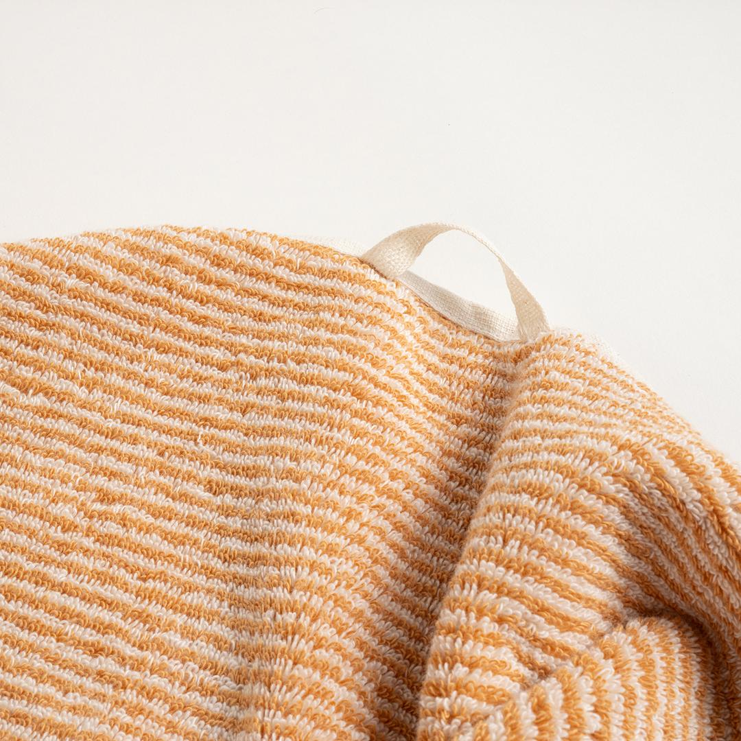 Solıd İplik Boyalı Çizgili Pamuk %100 Pamuk El Havlusu 30x50 Cm Natürel - Tarçın