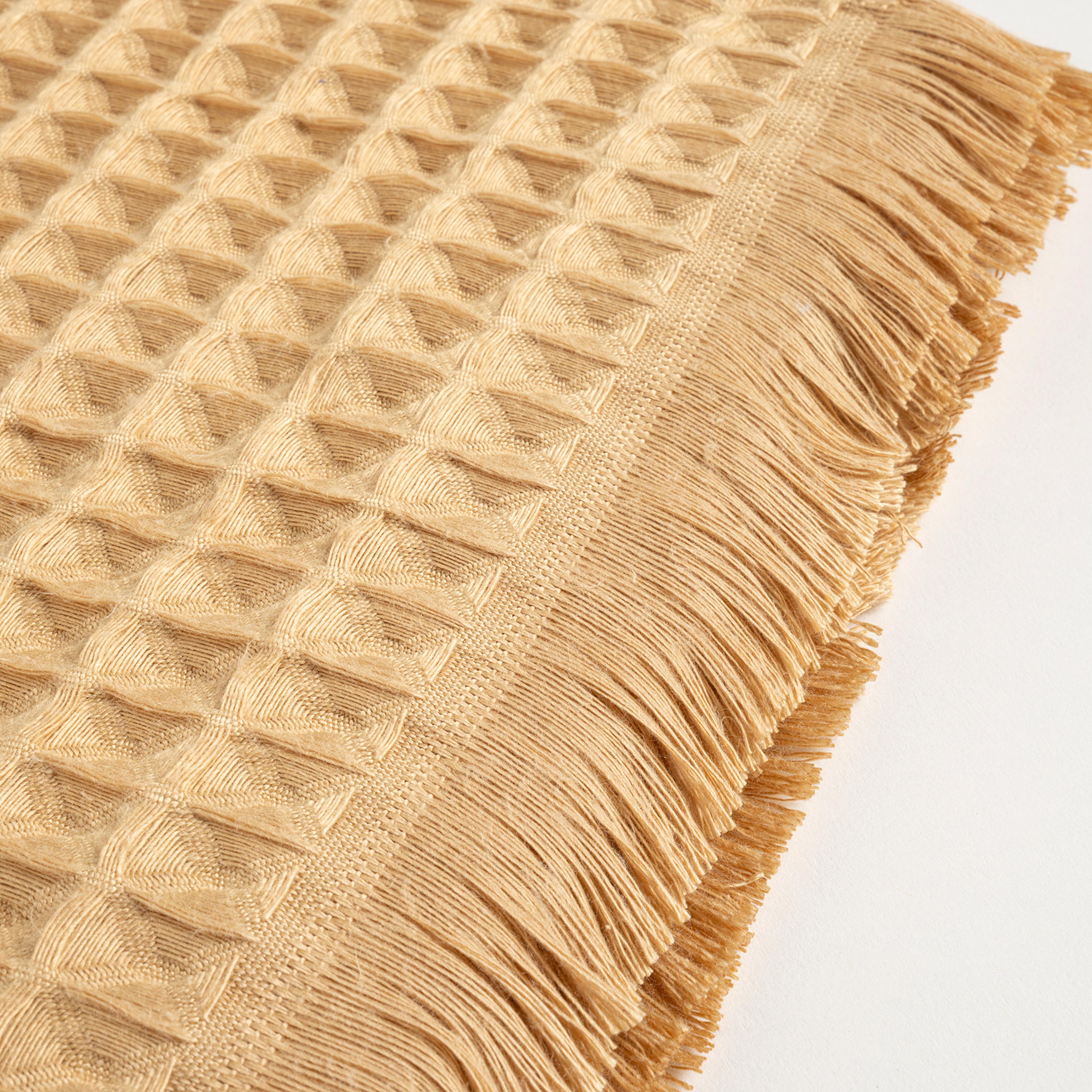 Solıd Waffle Pamuk Modal Pamuklu El Havlusu 30x50 Cm Sarı