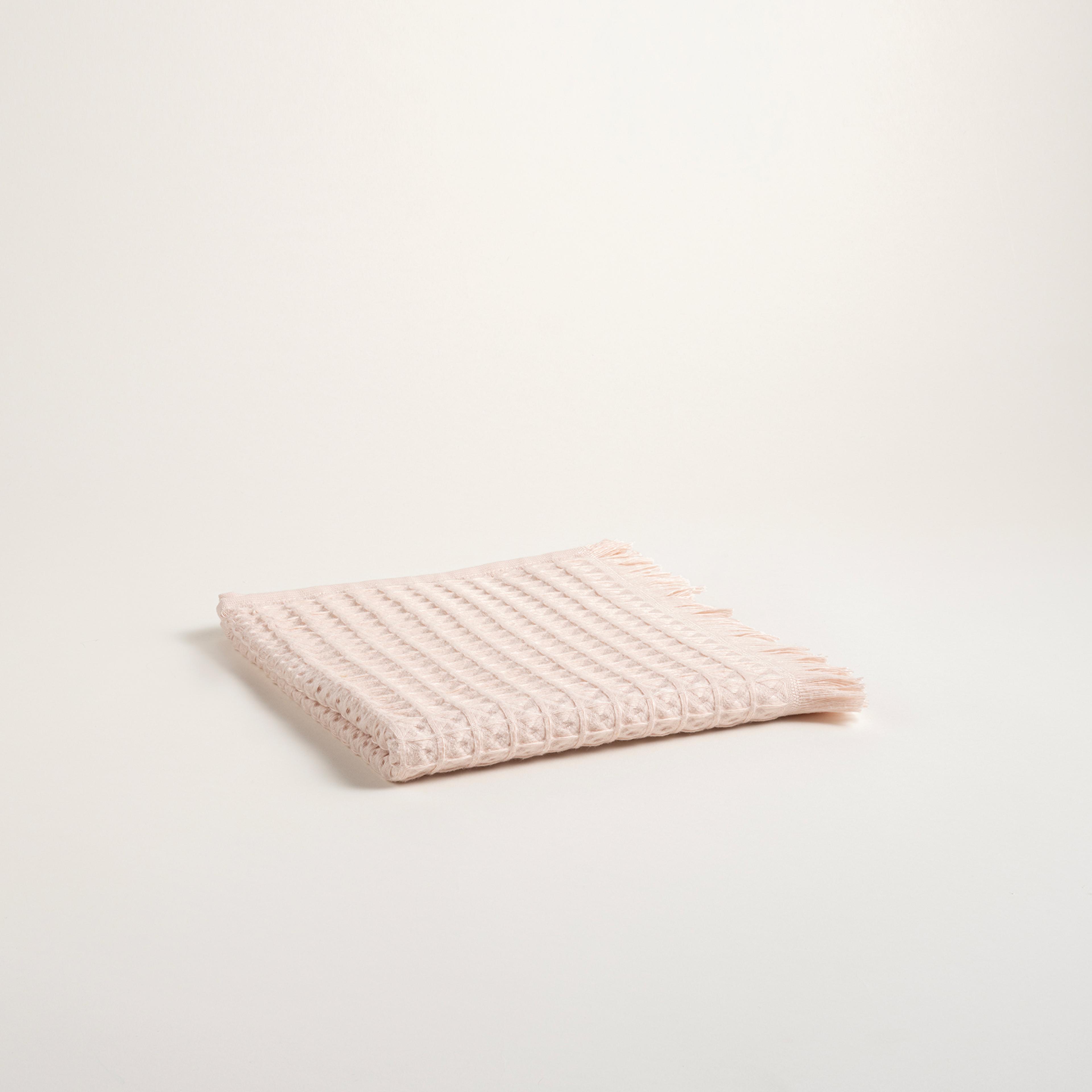 Solıd Waffle Pamuk Modal Pamuklu El Havlusu 30x50 Cm Pembe