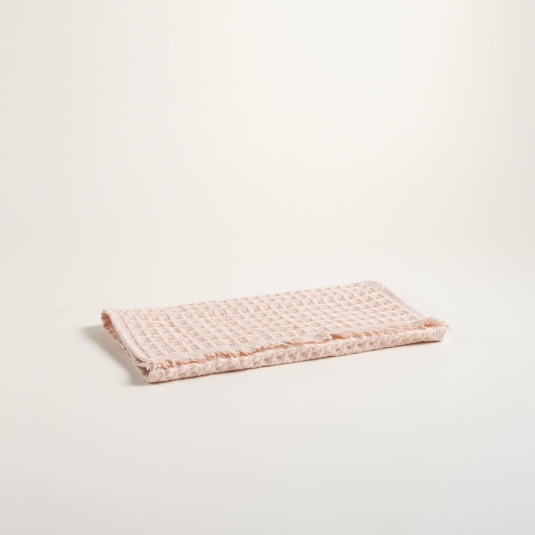 Solıd Waffle Pamuk Modal Pamuklu Yüz Havlusu 50x90 Cm Pembe