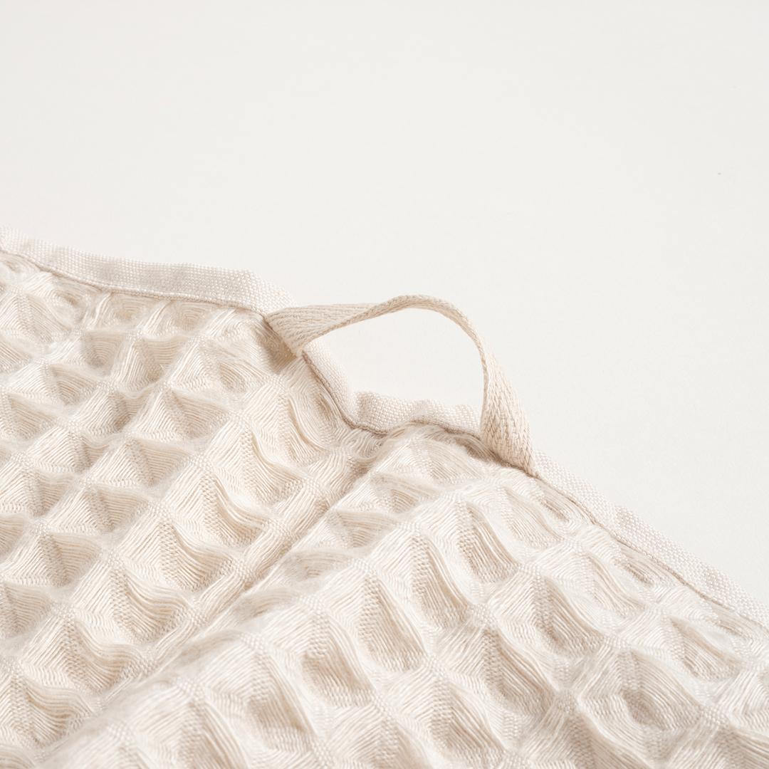 Solıd Waffle Pamuk Modal Pamuklu Yüz Havlusu 50x90 Cm Krem