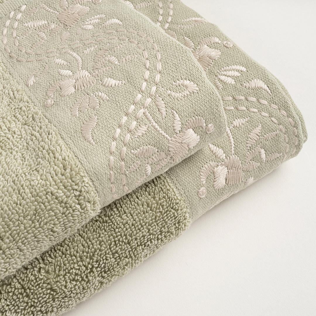 Ornaz Nakışlı Pamuk %100 Pamuk El Havlusu 30x50 Cm Yeşil