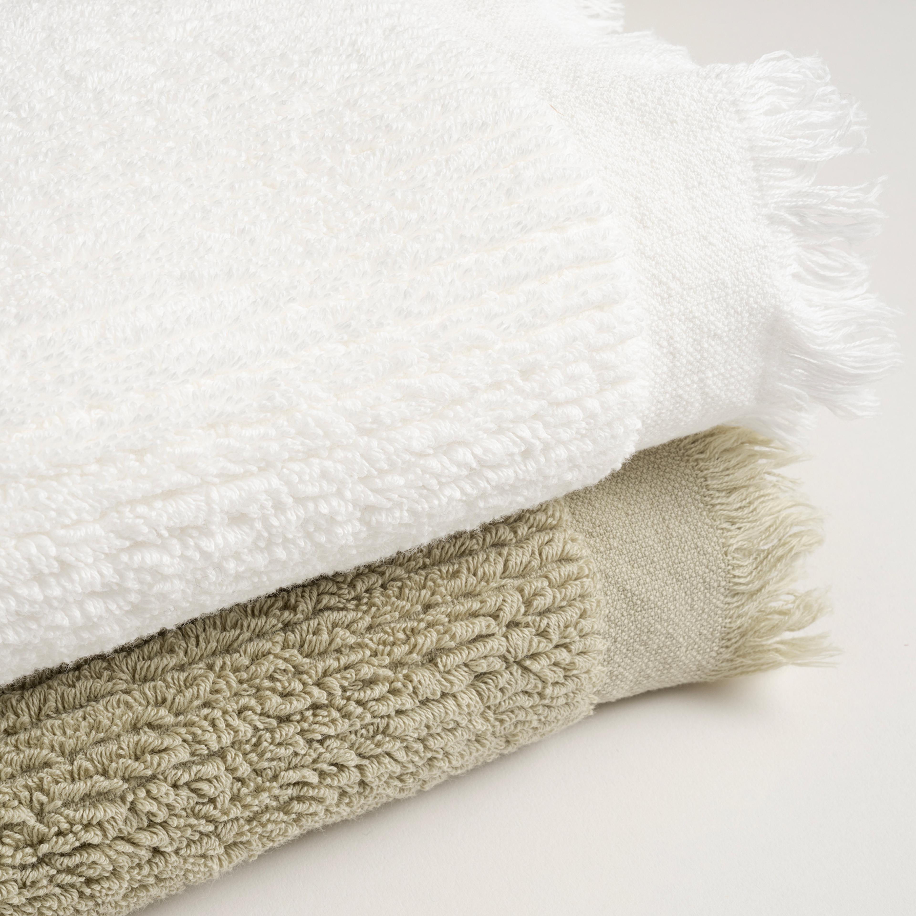 Faro Kenar Saçaklı Pamuk %100 Pamuk El Havlusu 30x50 Cm Ekru