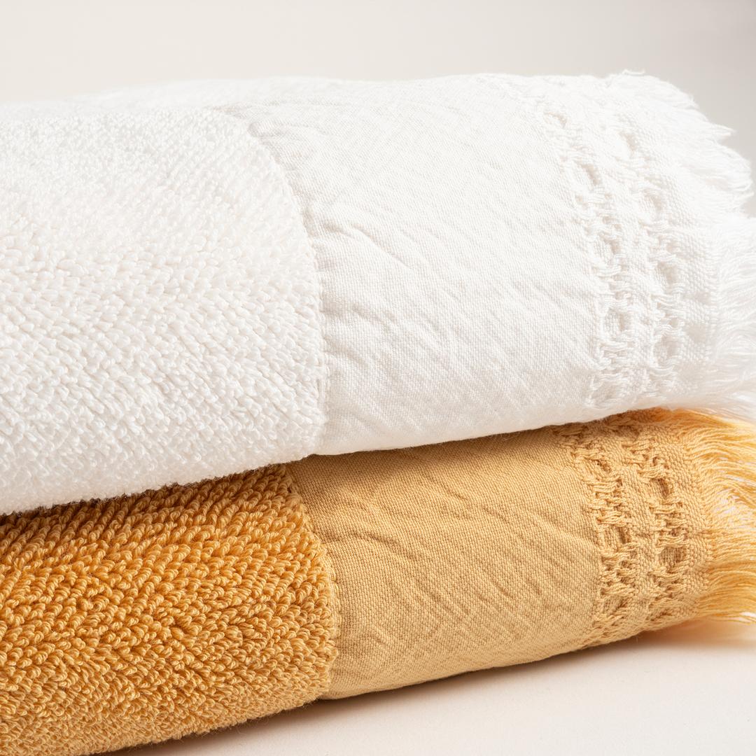 Faro Jakarlı Pamuk %100 Pamuk El Havlusu 30x50 Cm Sarı