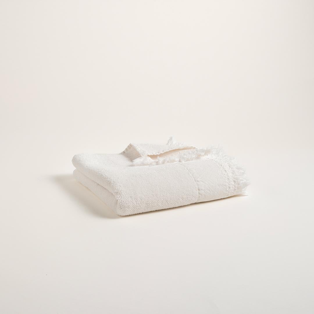 Faro Jakarlı Pamuk %100 Pamuk El Havlusu 30x50 Cm Ekru