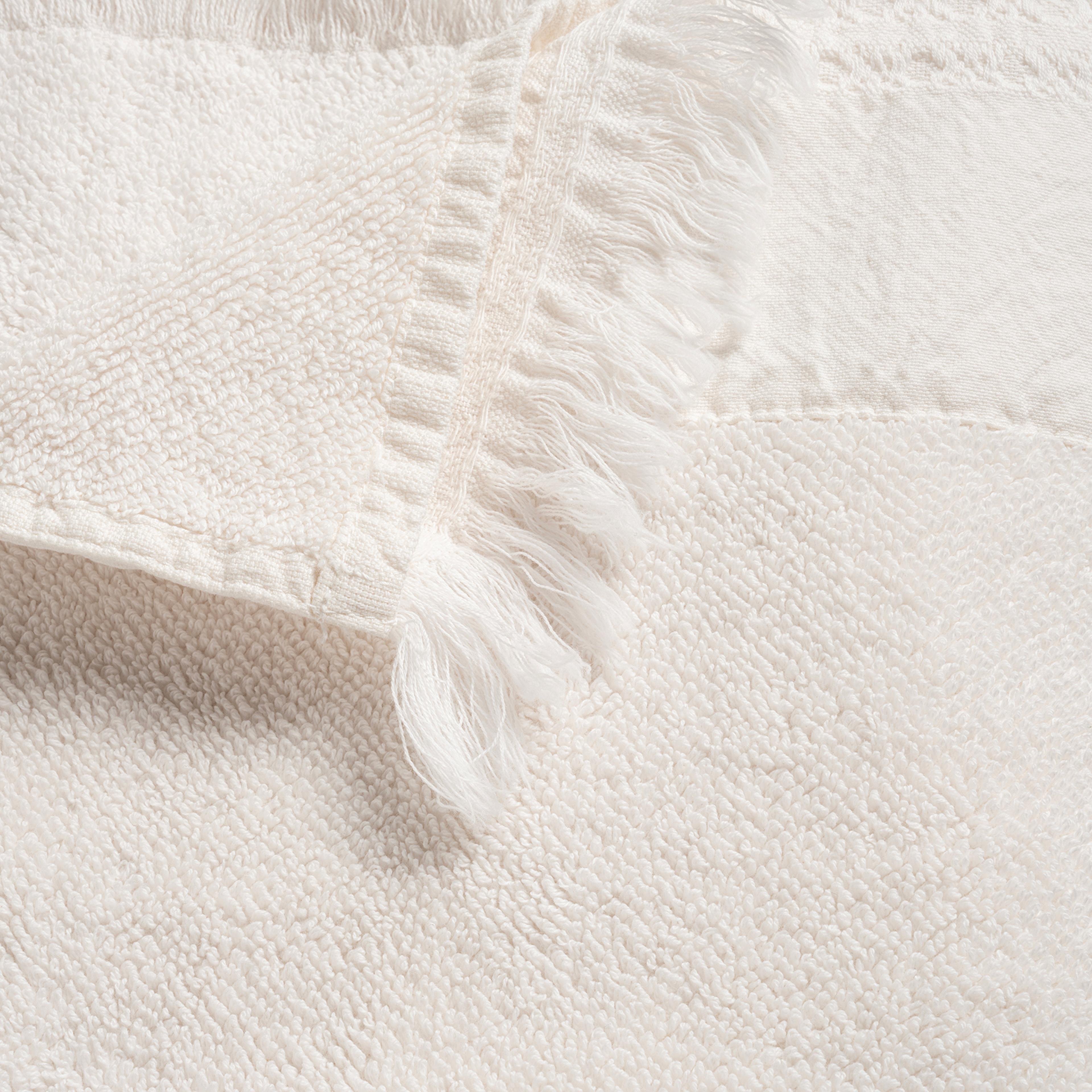 Faro Jakarlı Pamuk %100 Pamuk El Havlusu 30x50 Cm Ekru