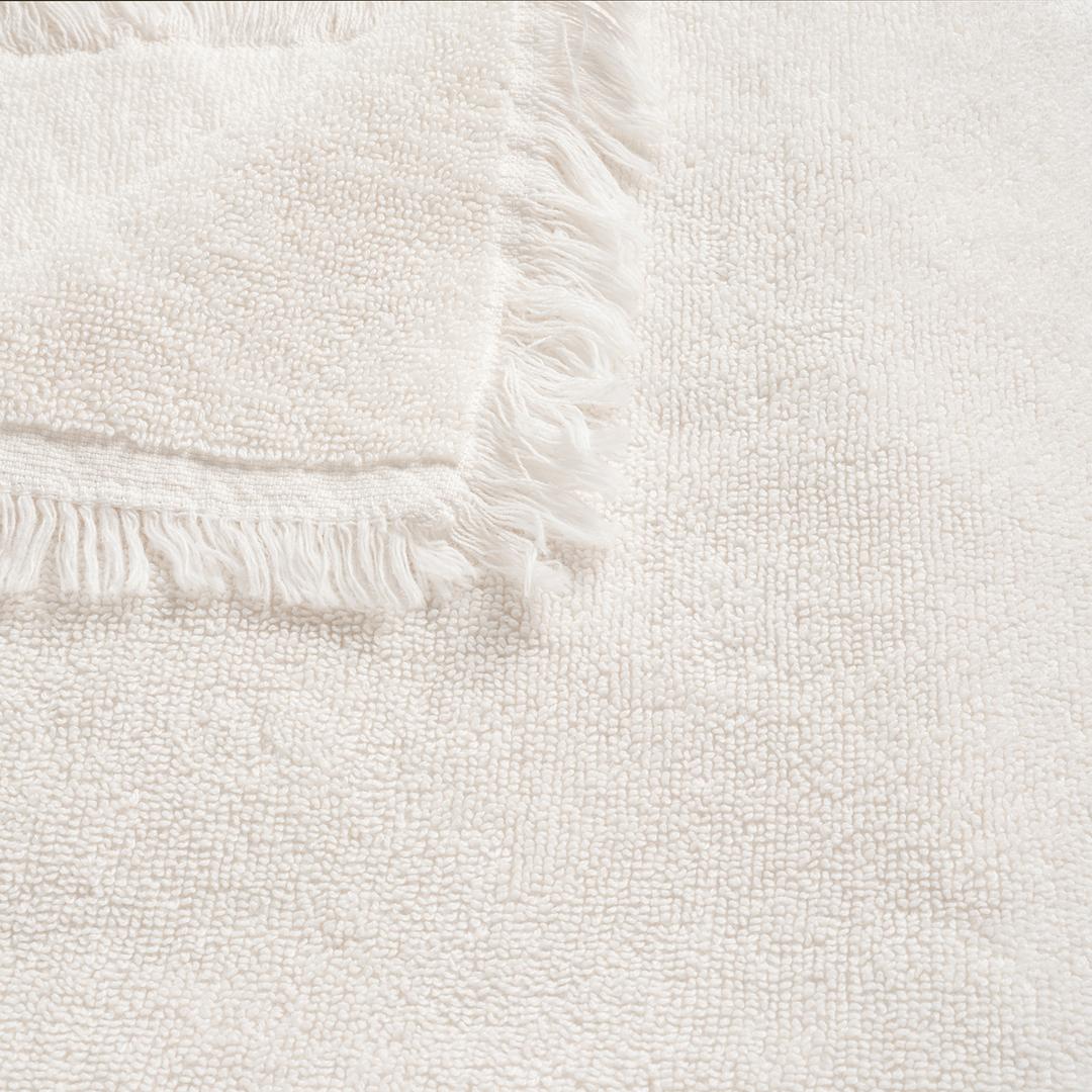 Faro Saçaklı Pamuk %100 Pamuk El Havlusu 30x50 Cm Ekru