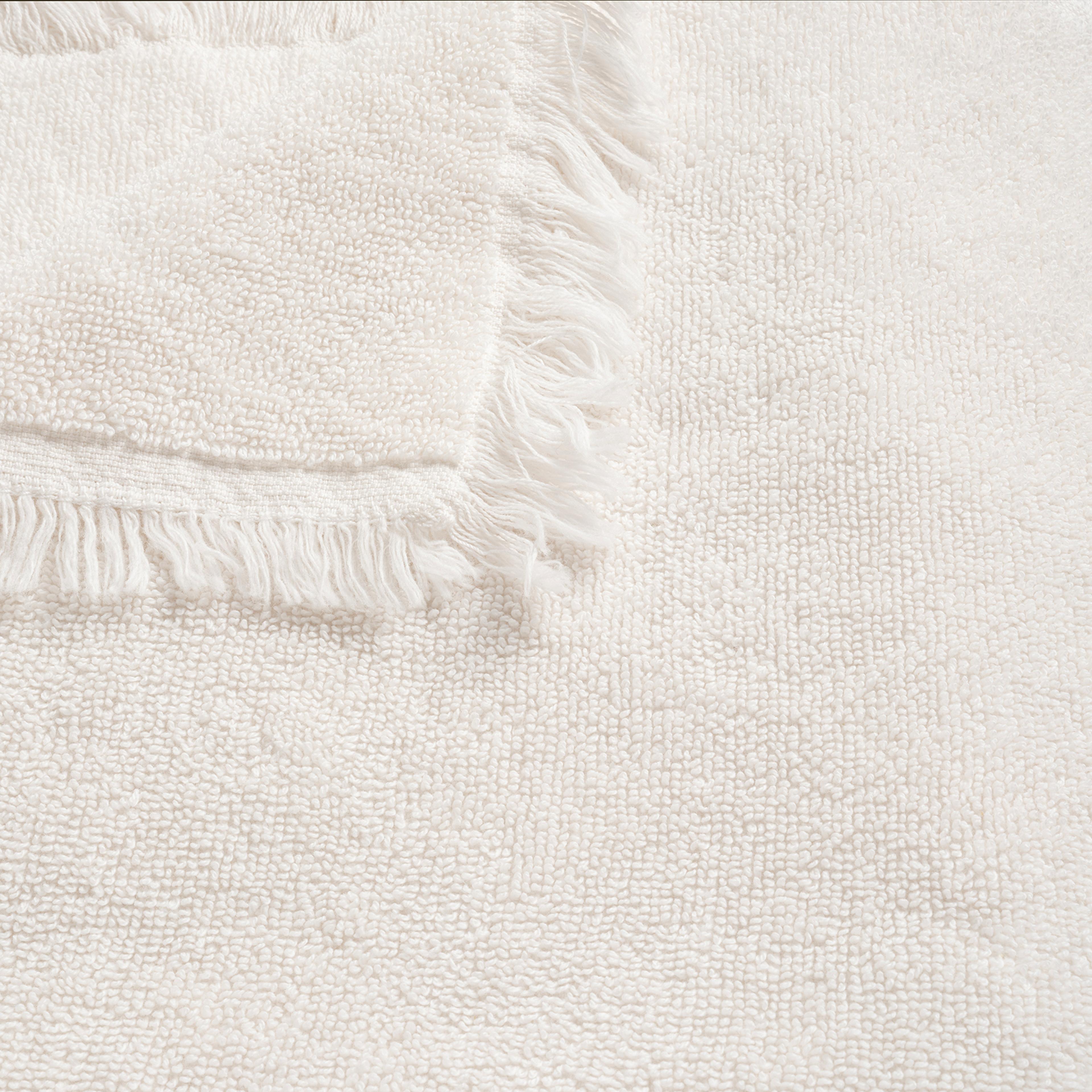 Faro Saçaklı Pamuk %100 Pamuk El Havlusu 30x50 Cm Ekru